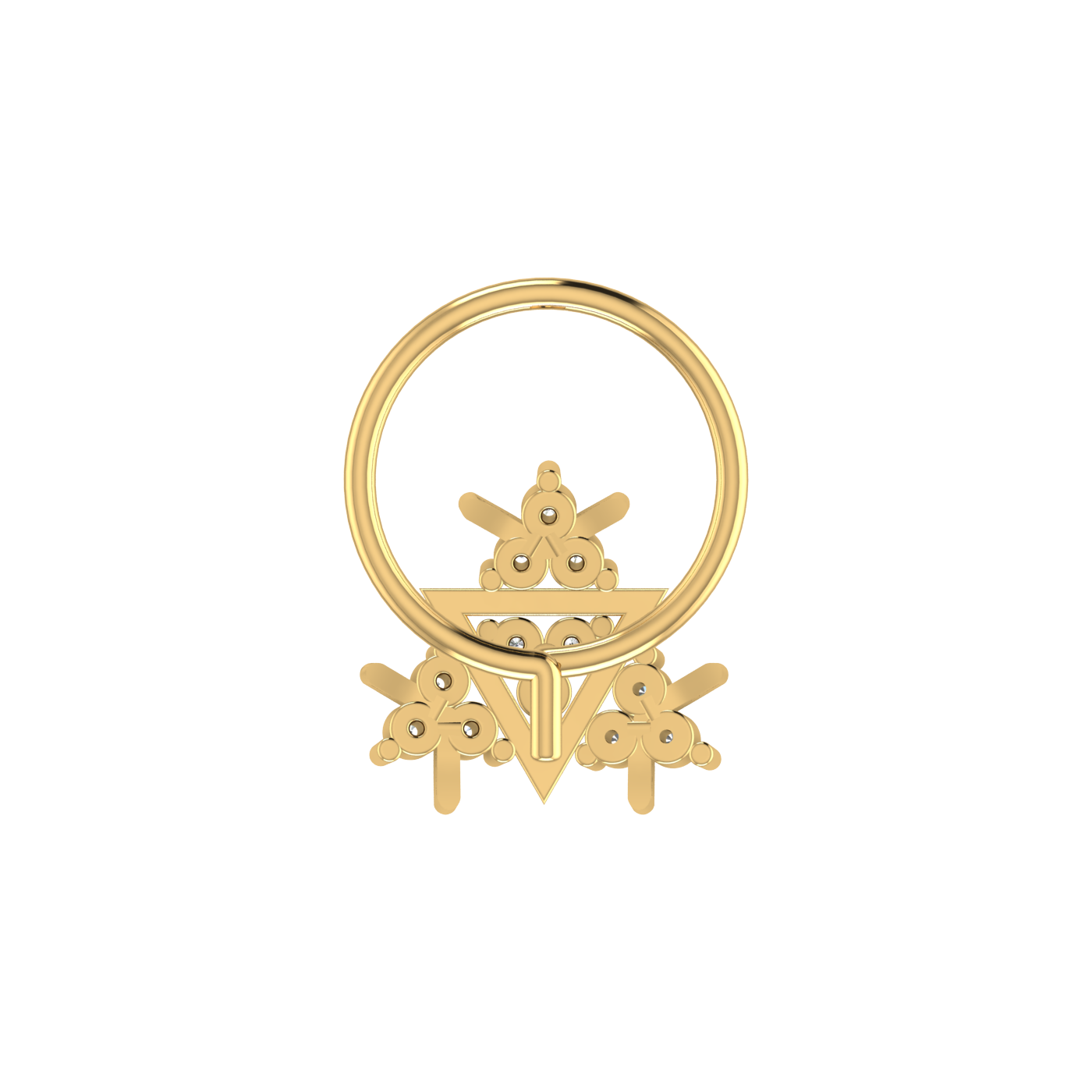 Floral Harmony Modern Elegance — 0.06 Carat Lab Grown Diamond Nose Pin
