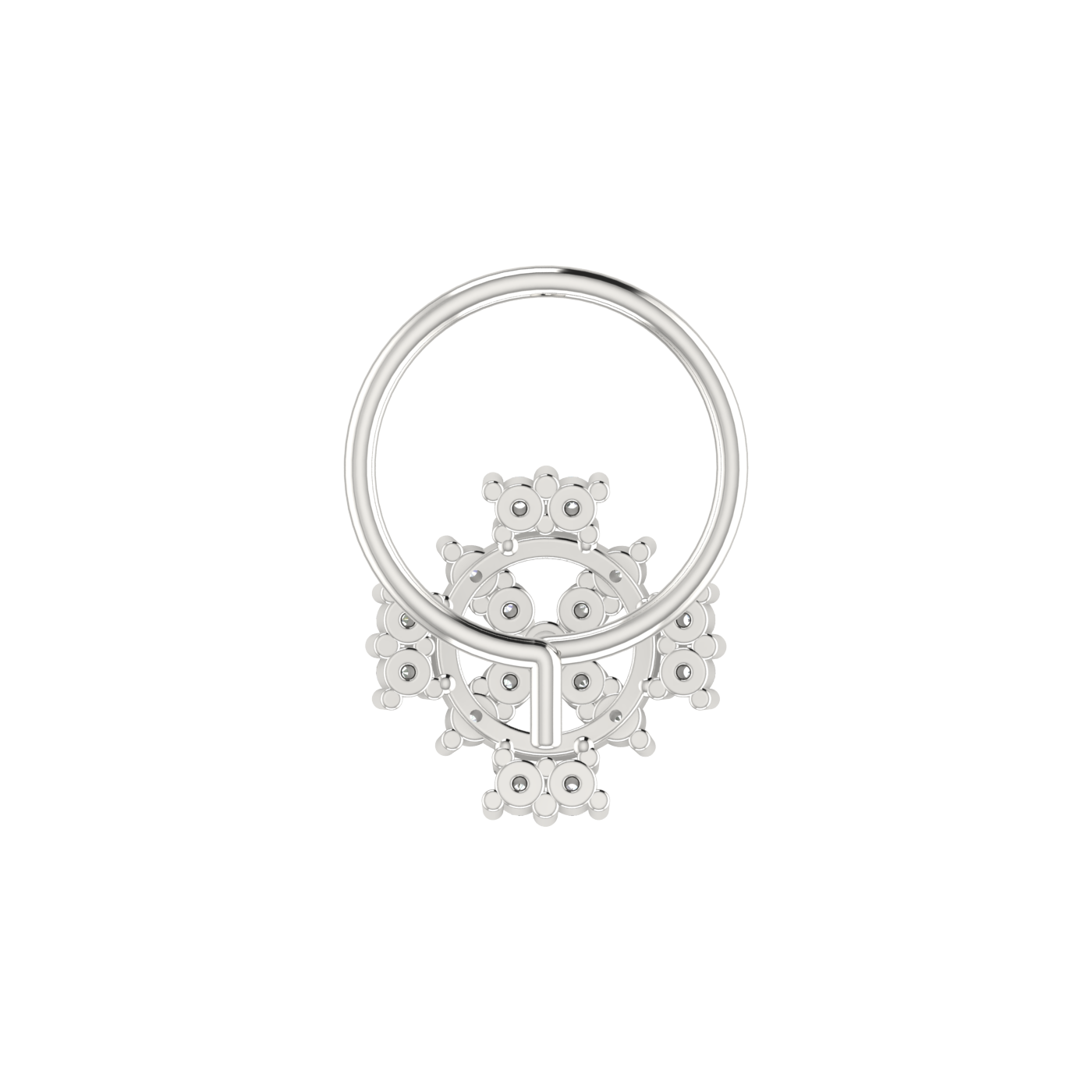 14K Gold Ethereal Glow 0.06ct Lab Grown Diamond Nose Pin