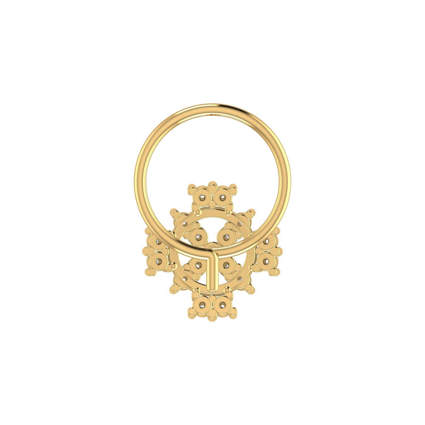 14K Gold Ethereal Glow 0.06ct Lab Grown Diamond Nose Pin