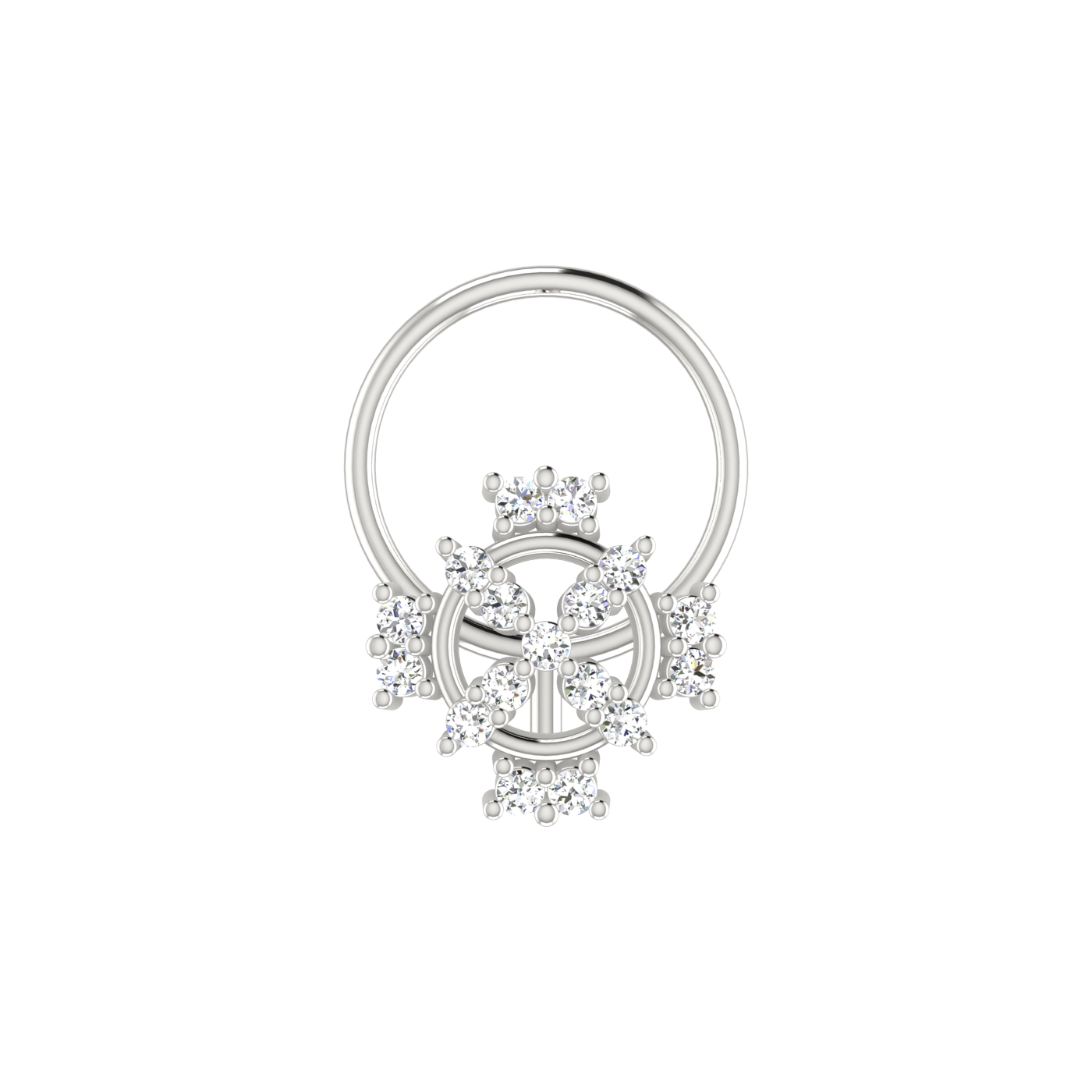 14K Gold Ethereal Glow 0.06ct Lab Grown Diamond Nose Pin