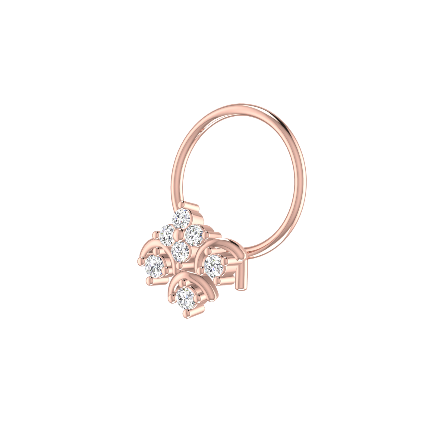 0.05 Carat Diamond Nose Pin – Brilliant HI Color, VS-SI Clarity.