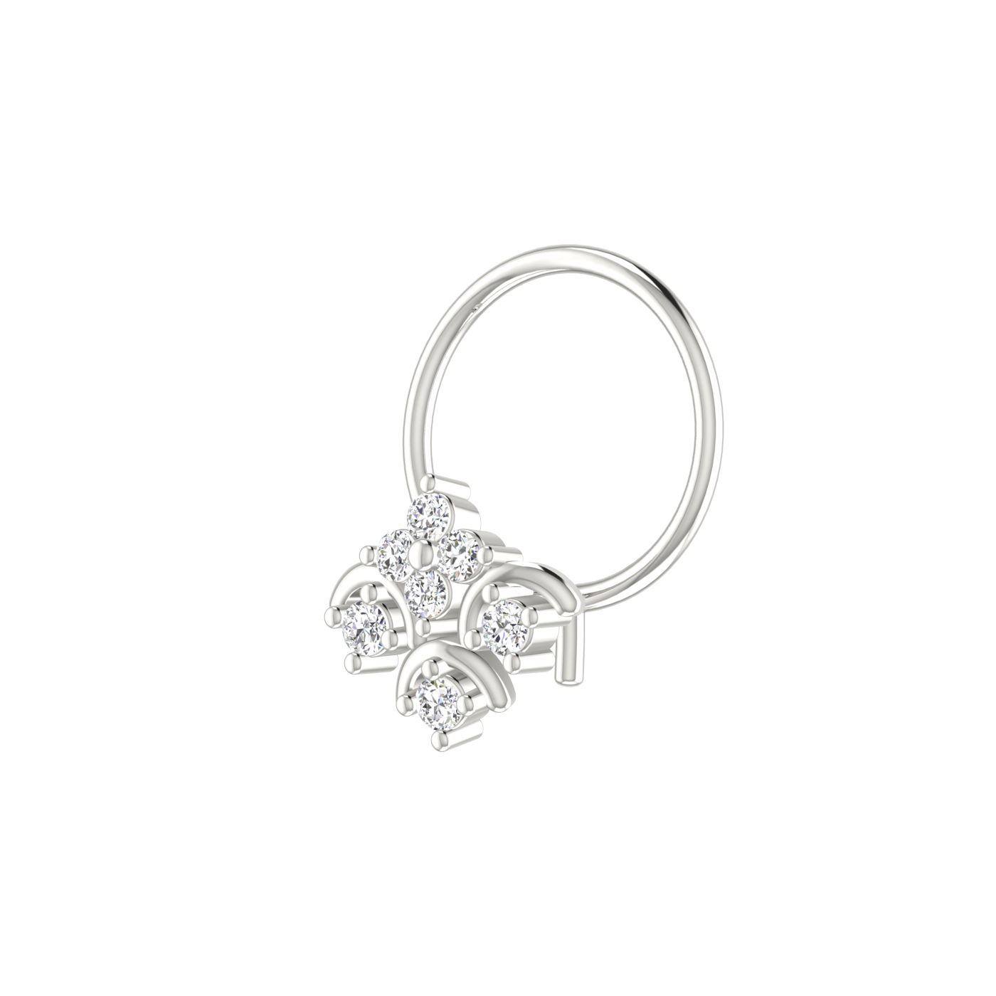 0.05 Carat Diamond Nose Pin – Brilliant HI Color, VS-SI Clarity.