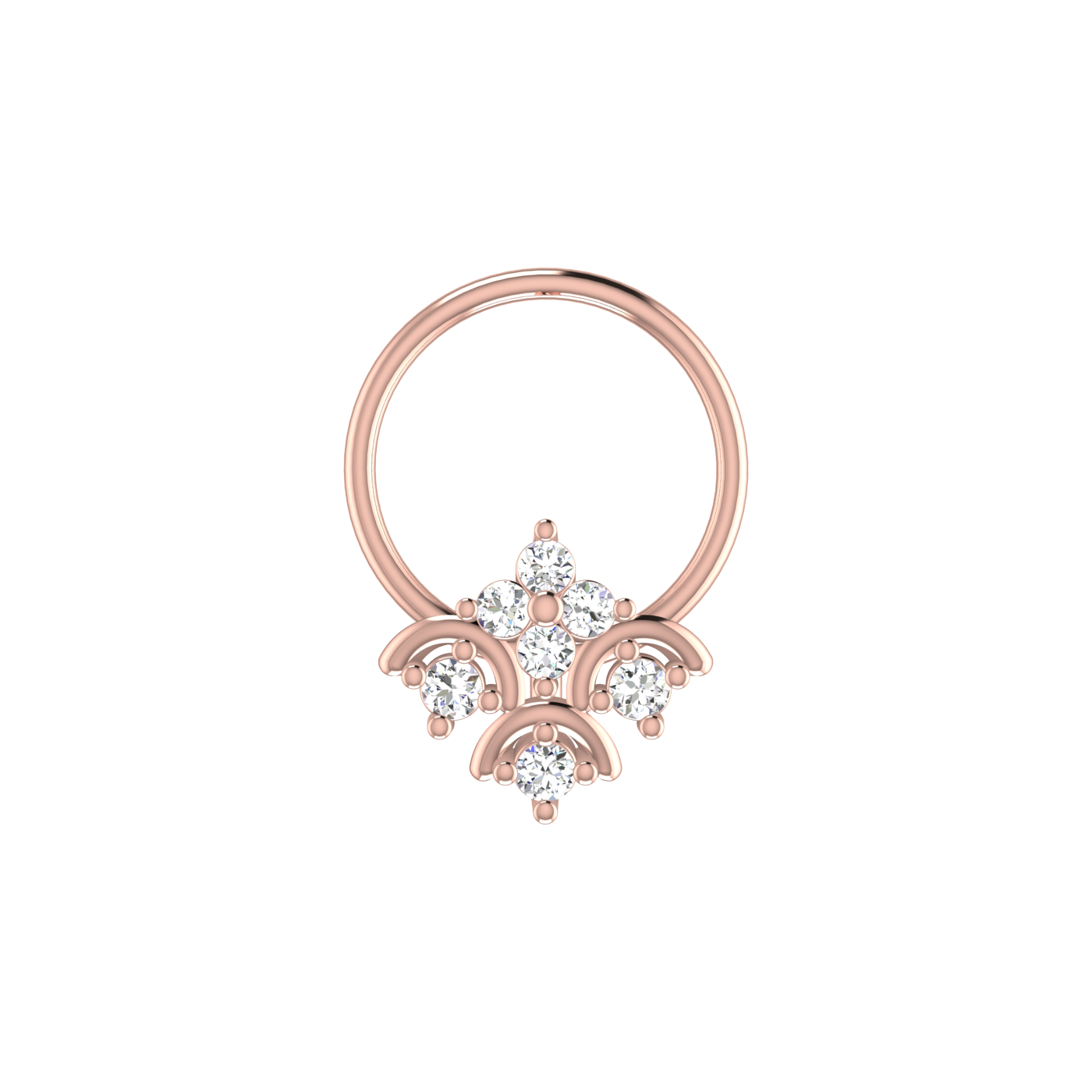 0.05 Carat Diamond Nose Pin – Brilliant HI Color, VS-SI Clarity.