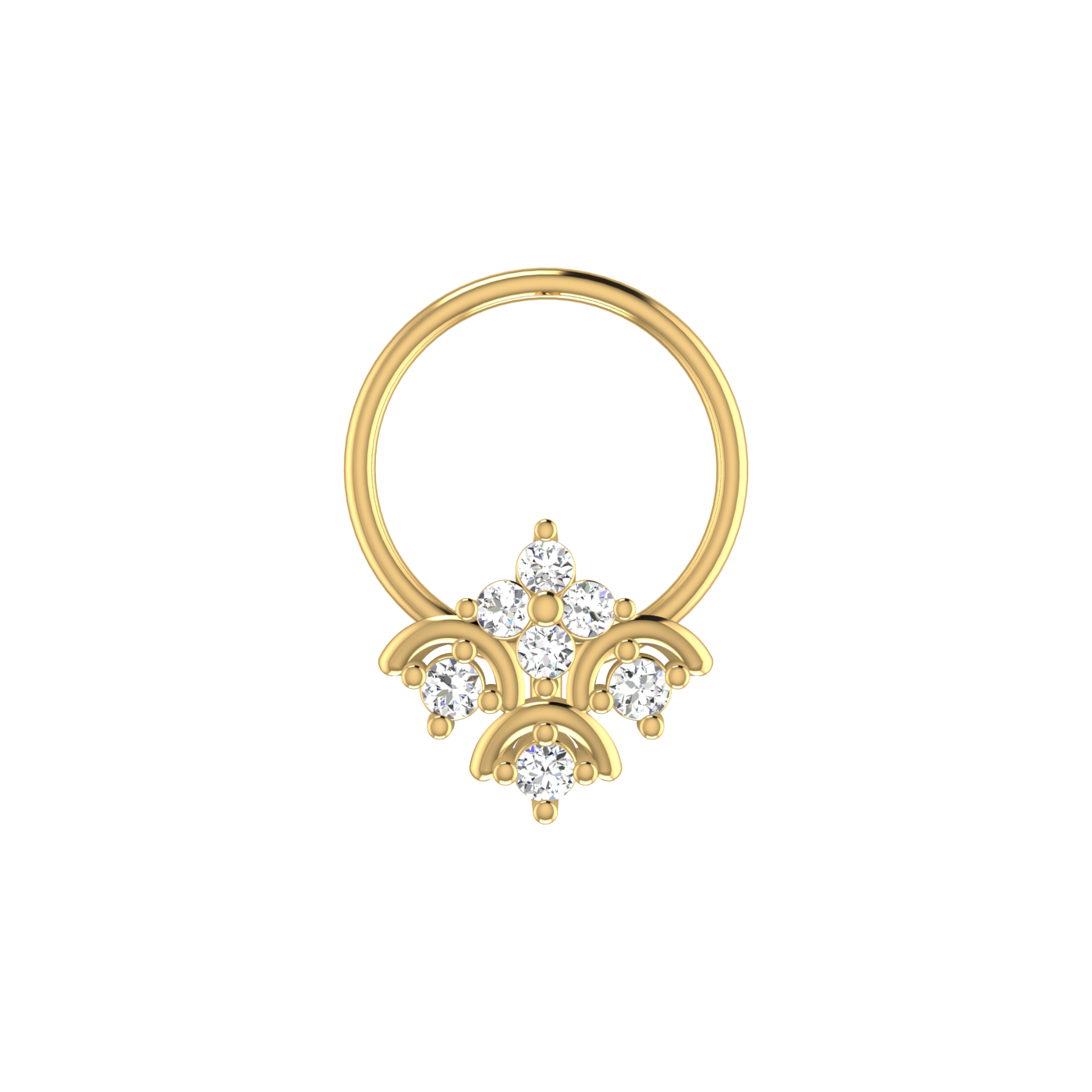 0.05 Carat Diamond Nose Pin – Brilliant HI Color, VS-SI Clarity.