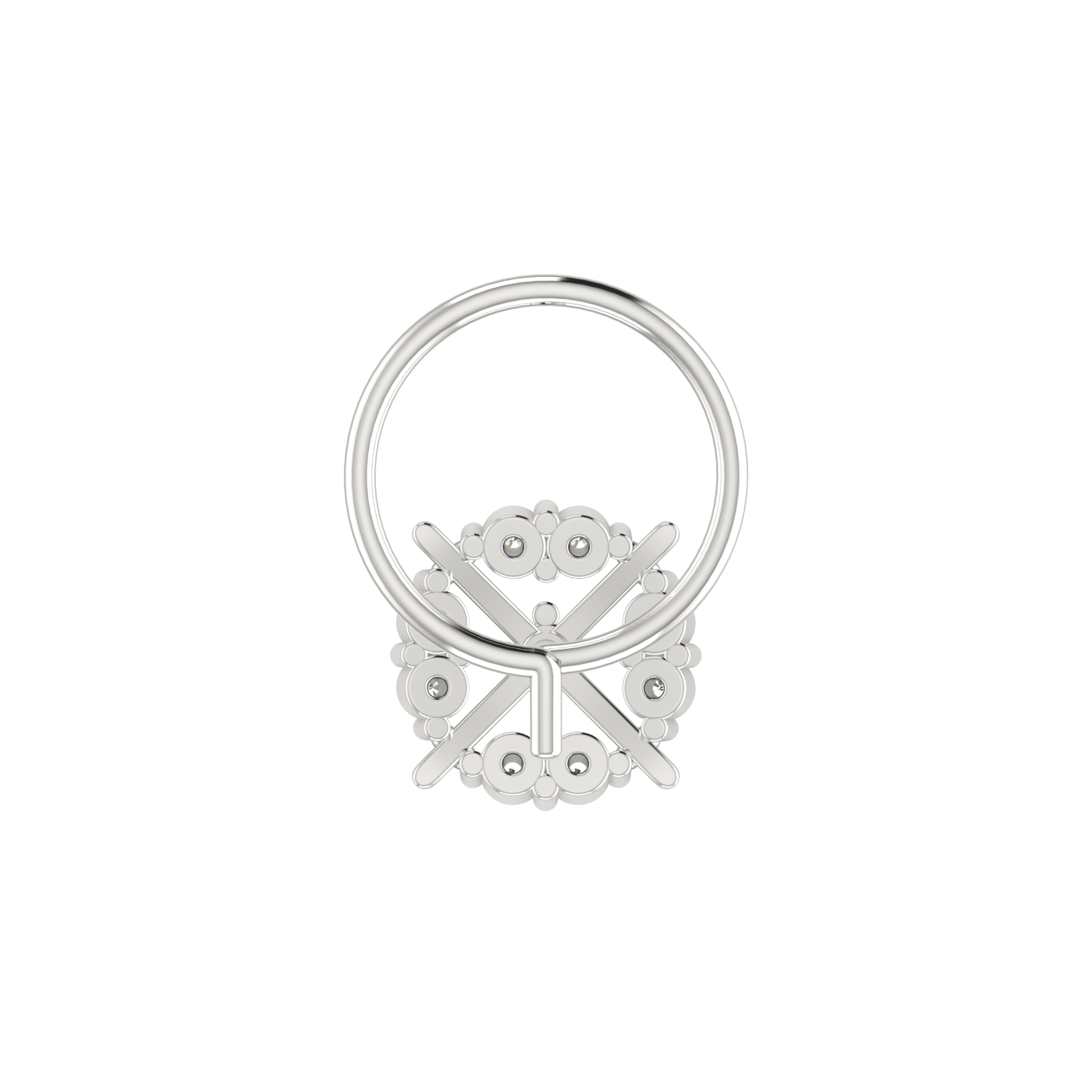 Gilded Star Matrix — 0.07 Ct Lab Grown Diamond Nose Pin