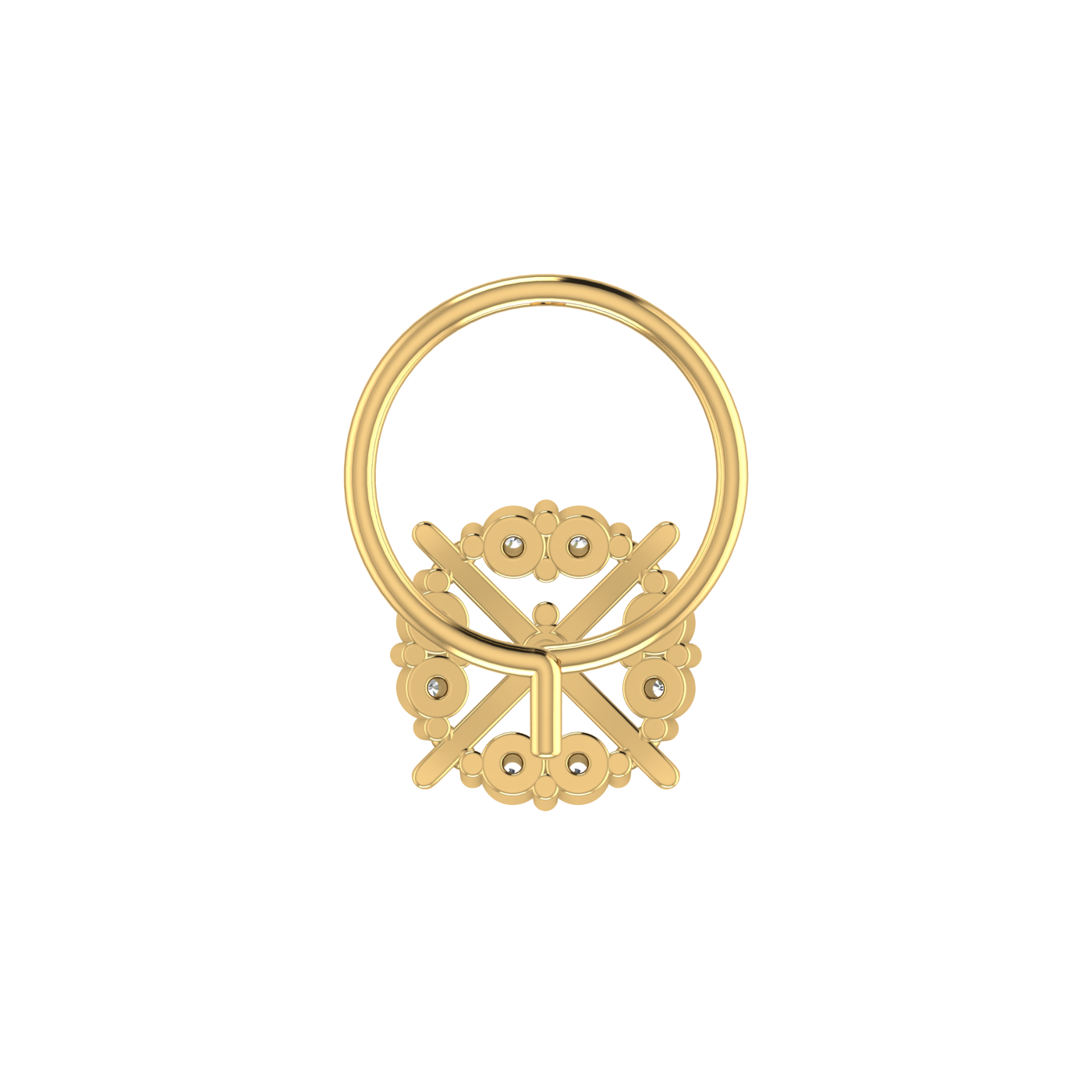 Gilded Star Matrix — 0.07 Ct Lab Grown Diamond Nose Pin