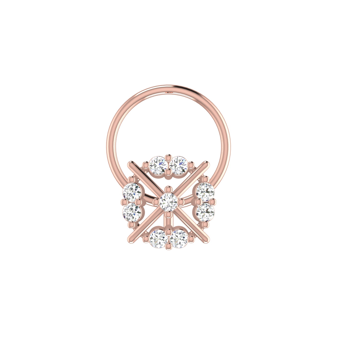 Gilded Star Matrix — 0.07 Ct Lab Grown Diamond Nose Pin
