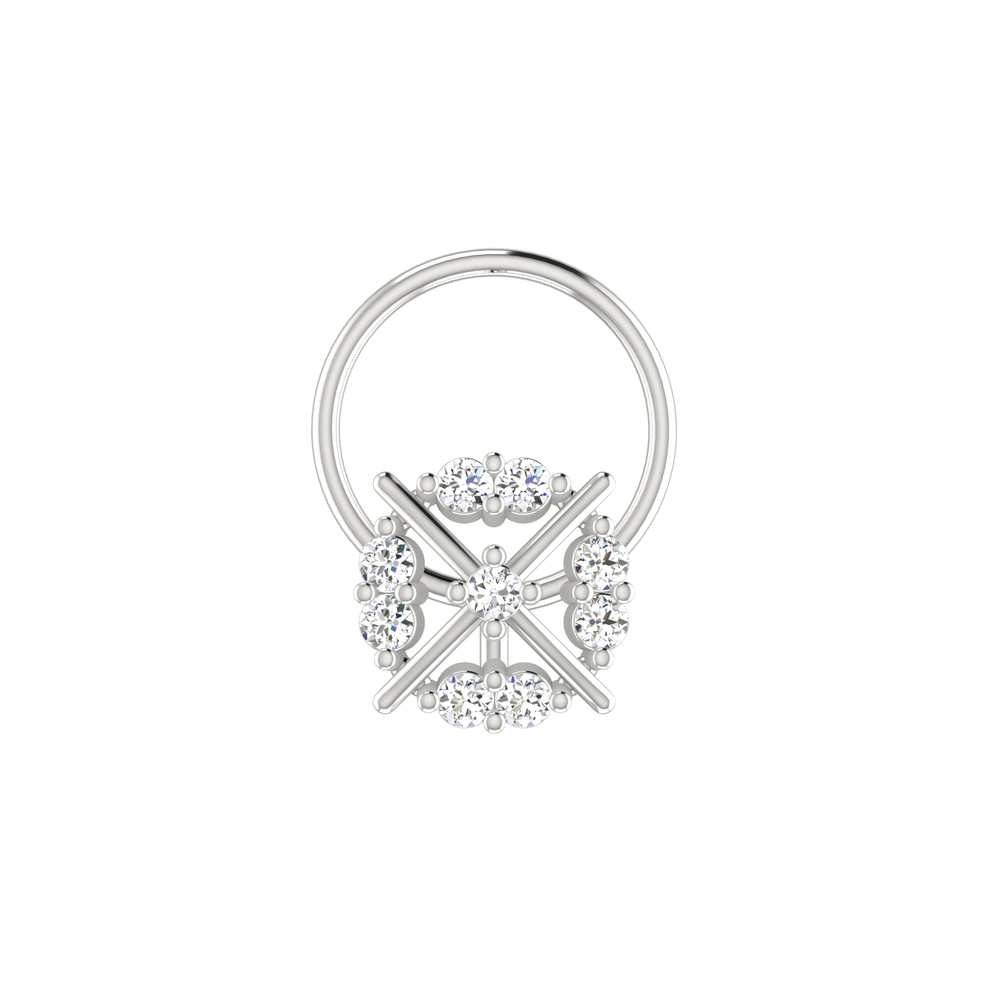Gilded Star Matrix — 0.07 Ct Lab Grown Diamond Nose Pin