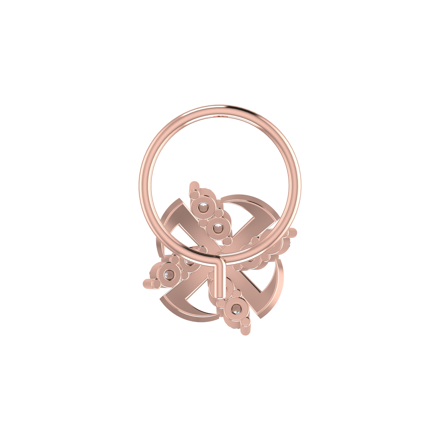 0.07 Carat Natural Diamond Nose Pin - HI Color, VS-SI Clarity.