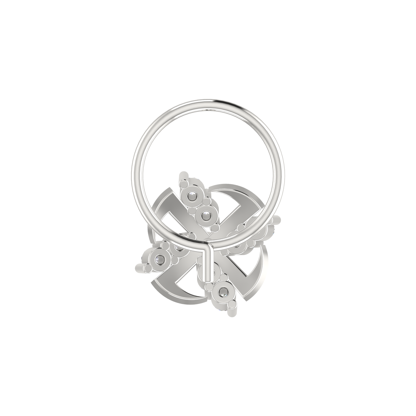 14K Gold Celestial Prism 0.07ct Lab Grown Diamond Nose Pin