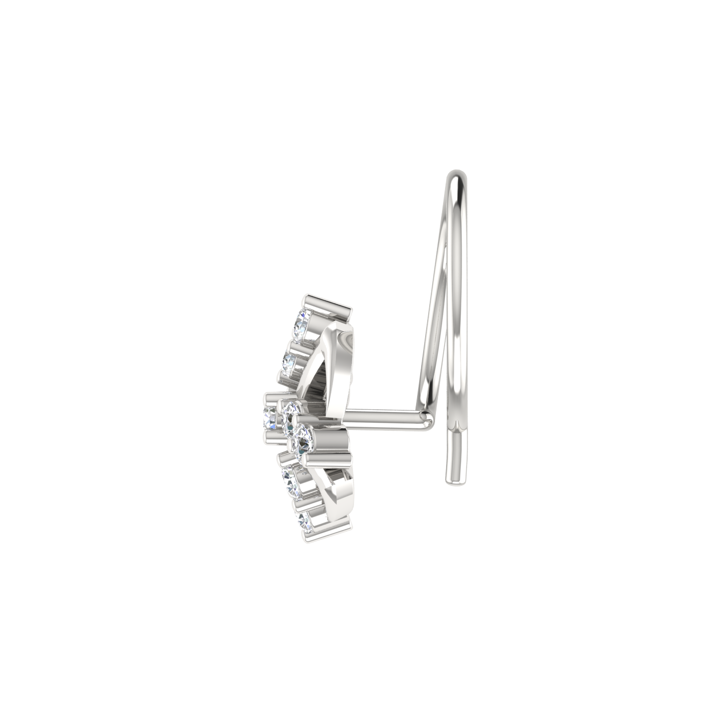 14K Gold Celestial Prism 0.07ct Lab Grown Diamond Nose Pin
