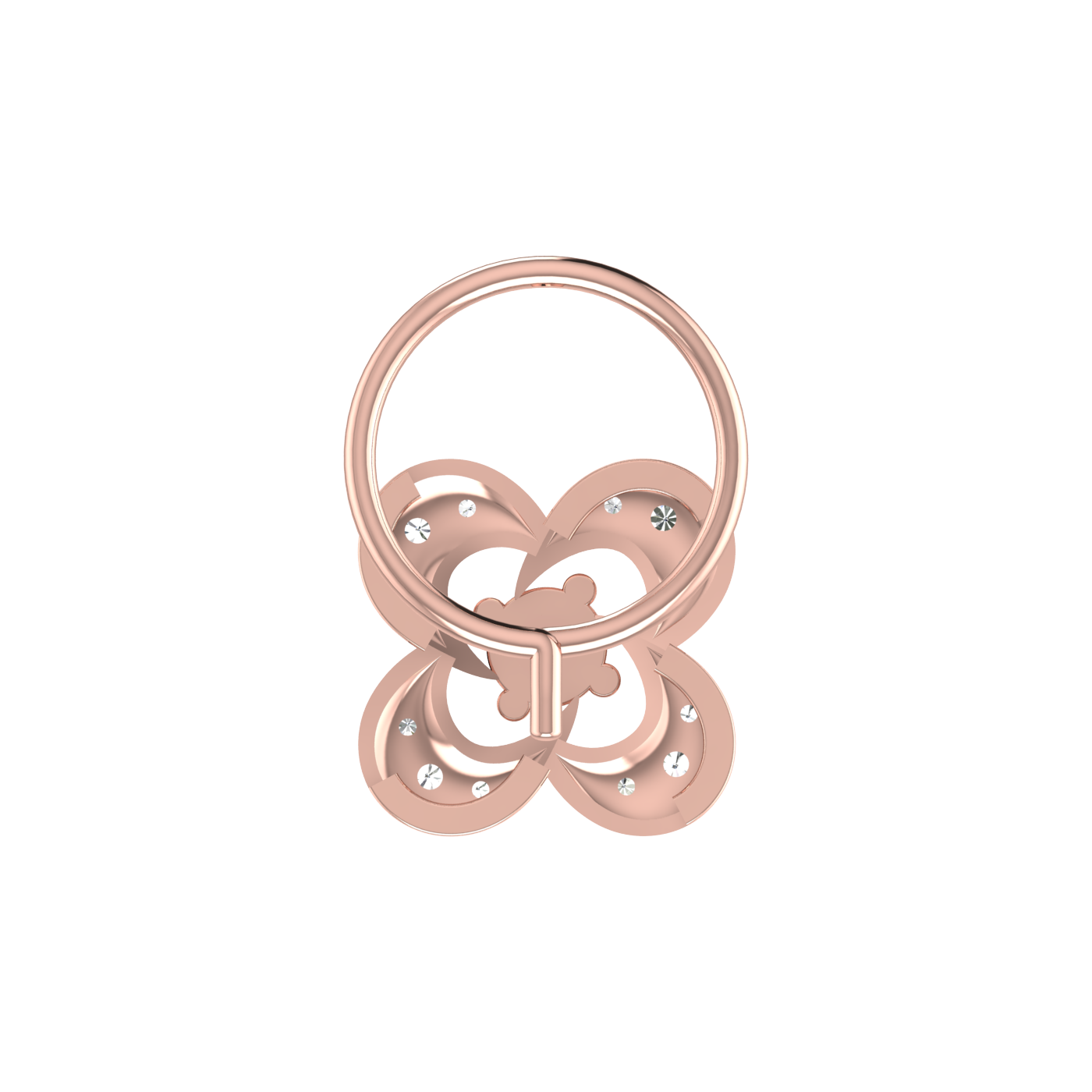Classic Floral 0.09 Ct Lab Grown Diamond Nose Pin