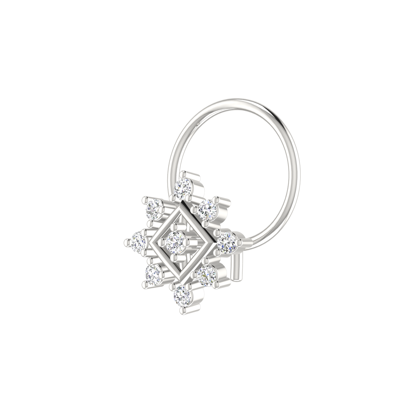 Regal Spark Gilded Glow — 0.06 Carat Lab Grown Diamond Nose Pin