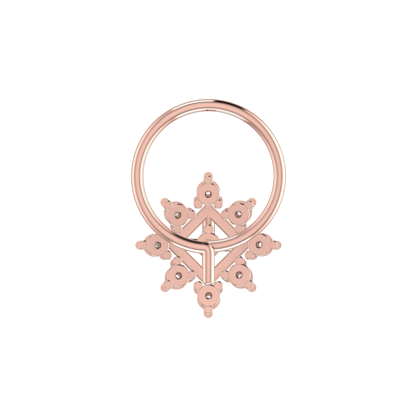 Regal Spark Gilded Glow — 0.06 Carat Lab Grown Diamond Nose Pin