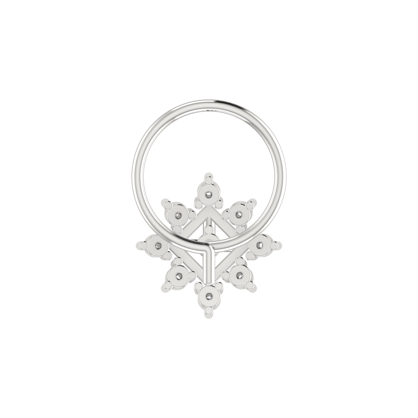 0.06 Carat Diamond Nose Pin – Brilliant HI Color, VS-SI Clarity.