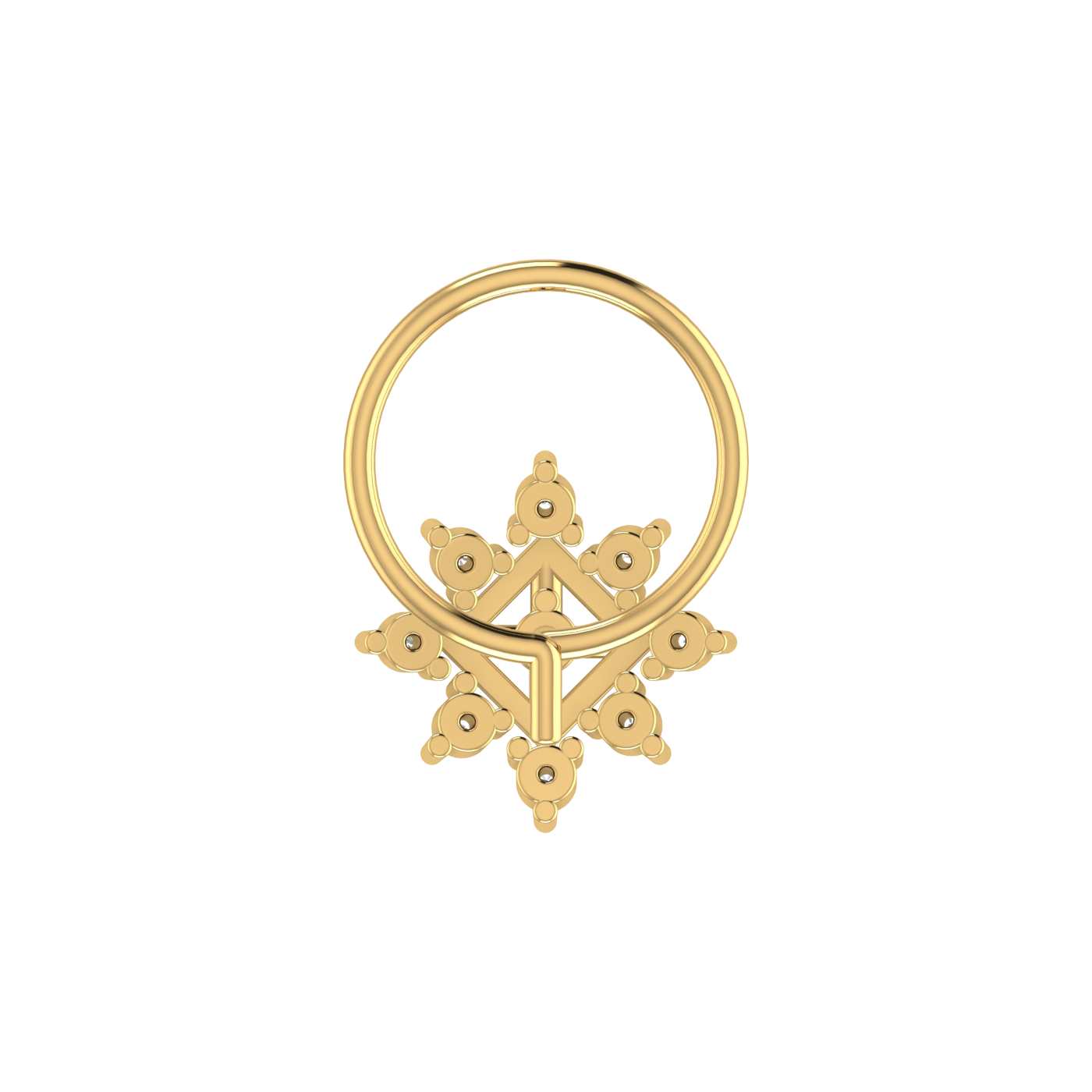 Regal Spark Gilded Glow — 0.06 Carat Lab Grown Diamond Nose Pin