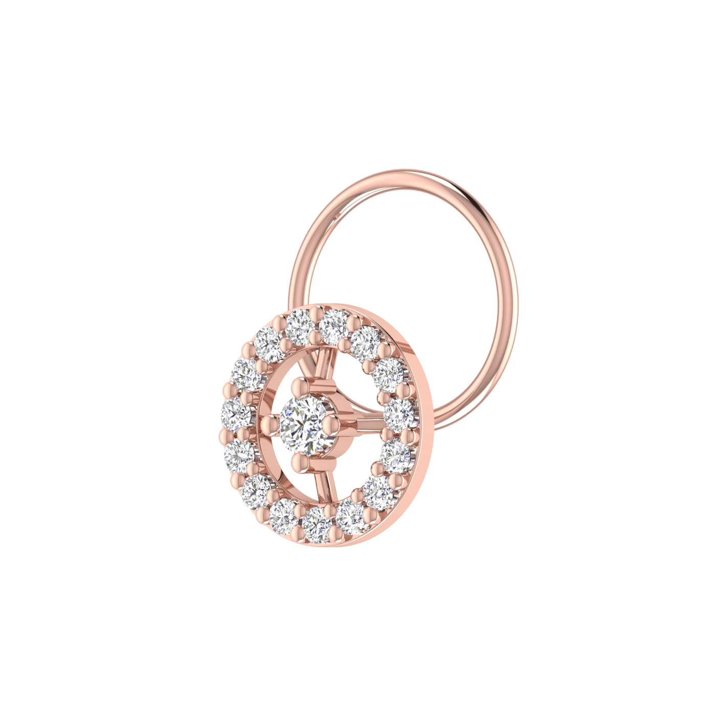 0.13 Carat Natural Diamond Nose Pin - HI Color, VS-SI Clarity.