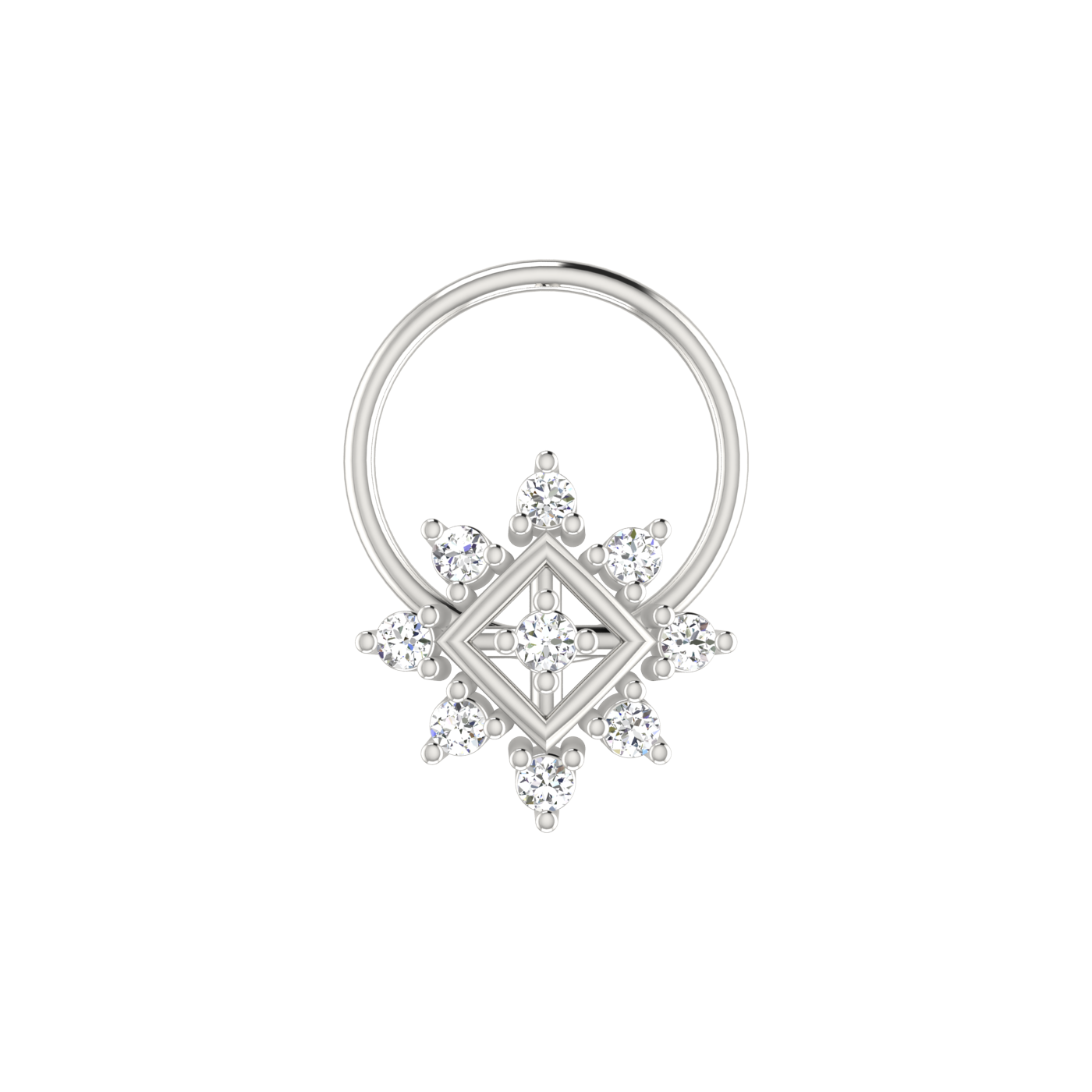 Regal Spark Gilded Glow — 0.06 Carat Lab Grown Diamond Nose Pin