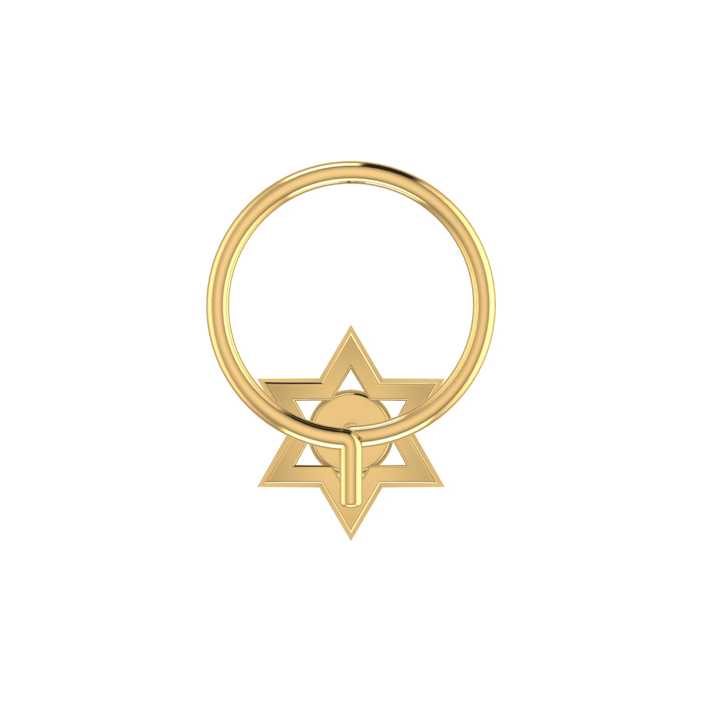 14K Gold Golden HexaGlow Stud 0.01ct Lab Grown Diamond Nose Pin