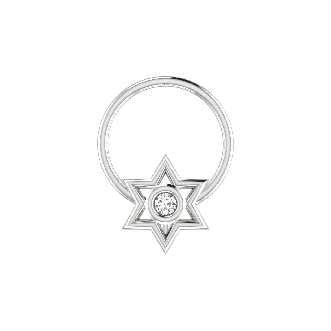 14K Gold Golden HexaGlow Stud 0.01ct Lab Grown Diamond Nose Pin