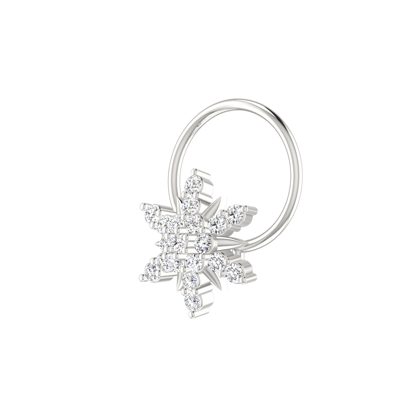 0.09 Carat Diamond Nose Pin – Brilliant HI Color, VS-SI Clarity.