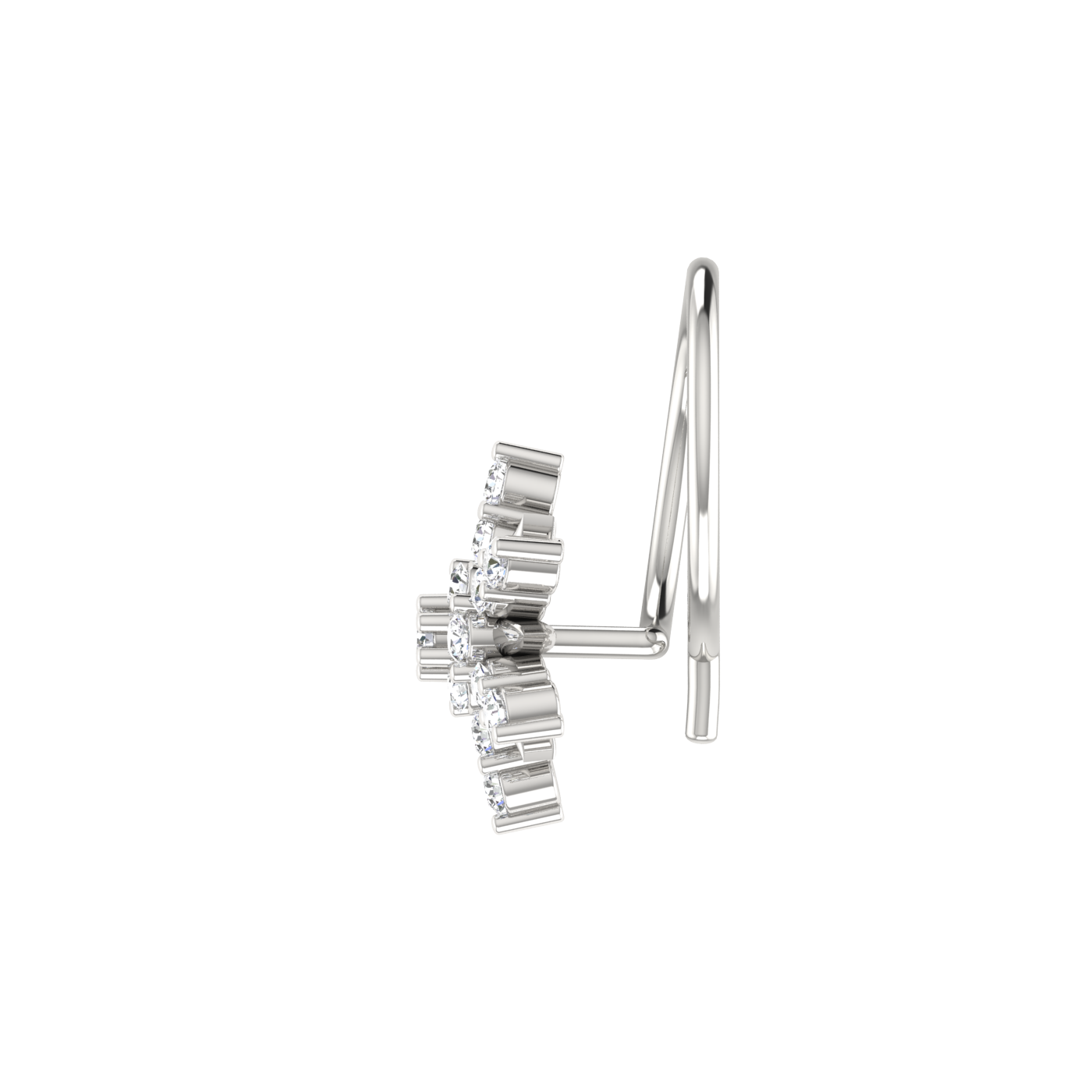 0.09 Carat Diamond Nose Pin – Brilliant HI Color, VS-SI Clarity.