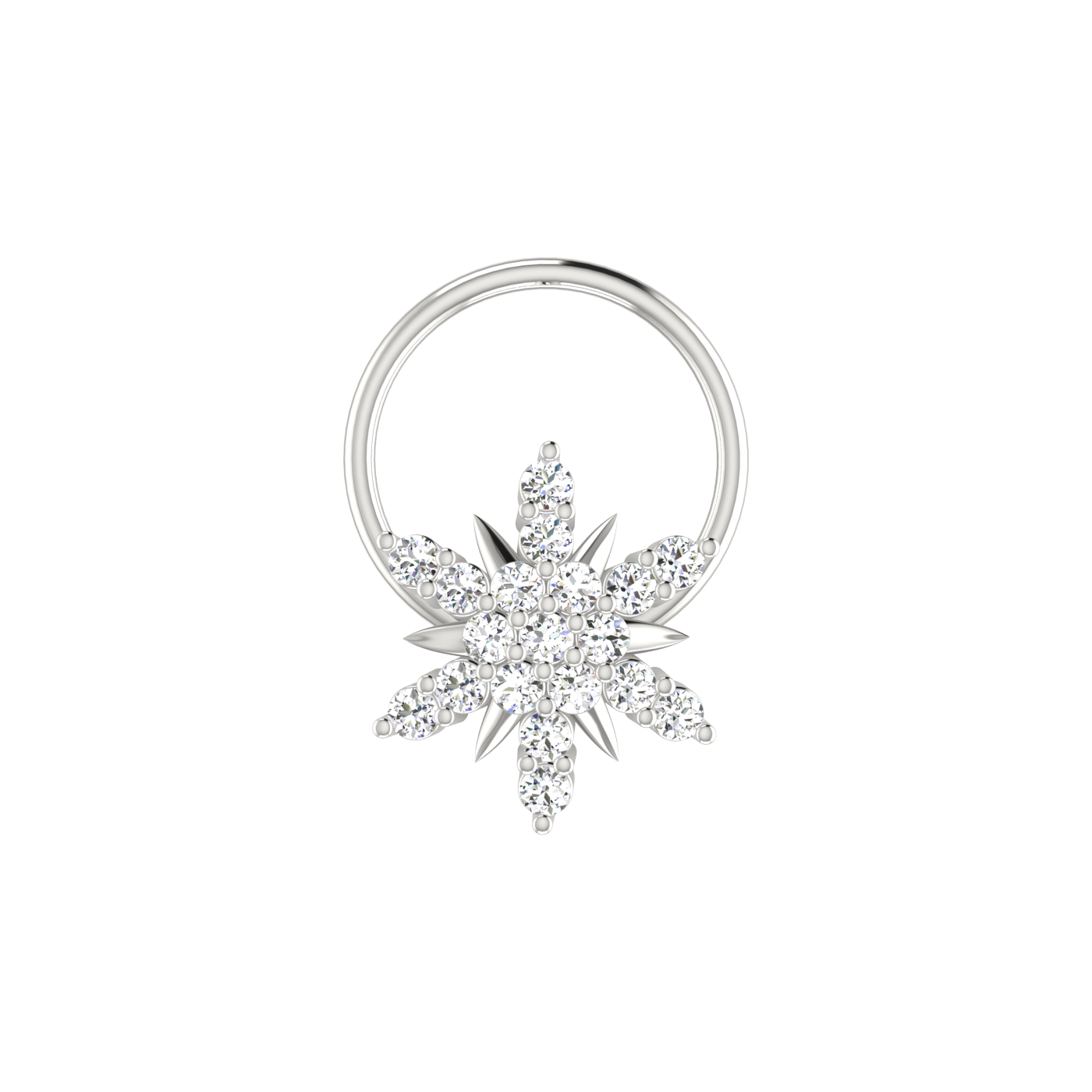 0.09 Carat Diamond Nose Pin – Brilliant HI Color, VS-SI Clarity.