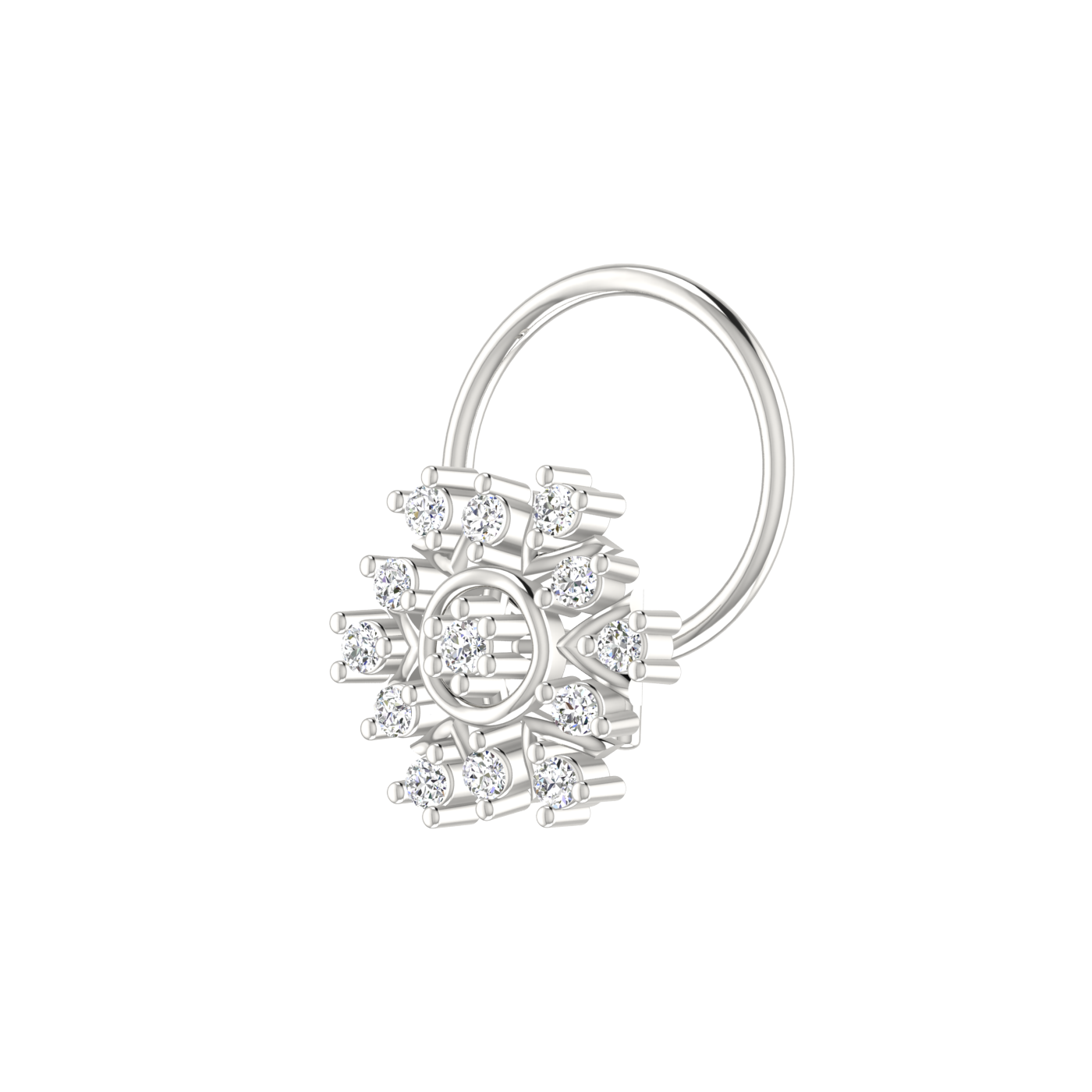 Celestial Mandala Divine Lotus — 0.07 Carat Lab Grown Diamond Nose Pin