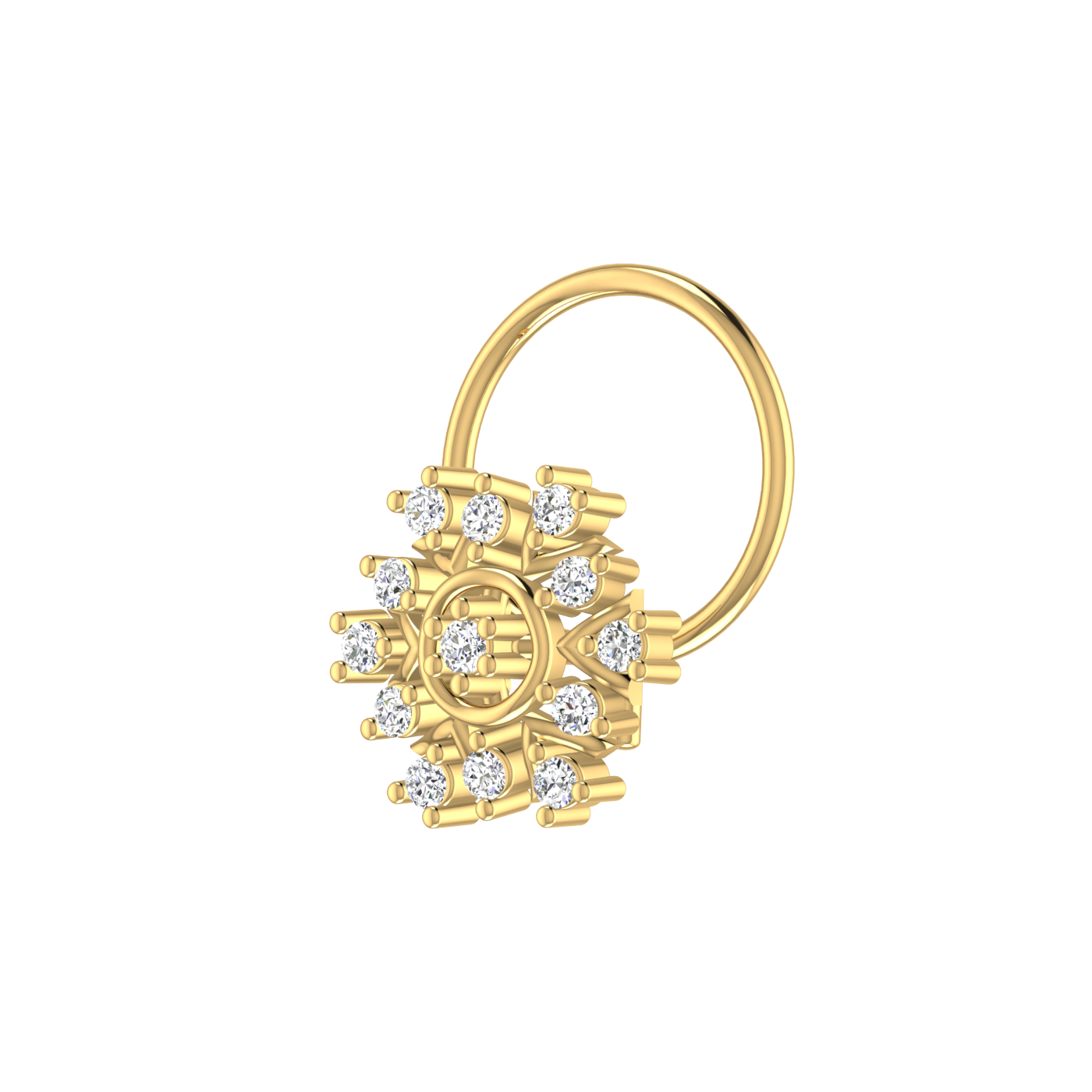 Celestial Mandala Divine Lotus — 0.07 Carat Lab Grown Diamond Nose Pin