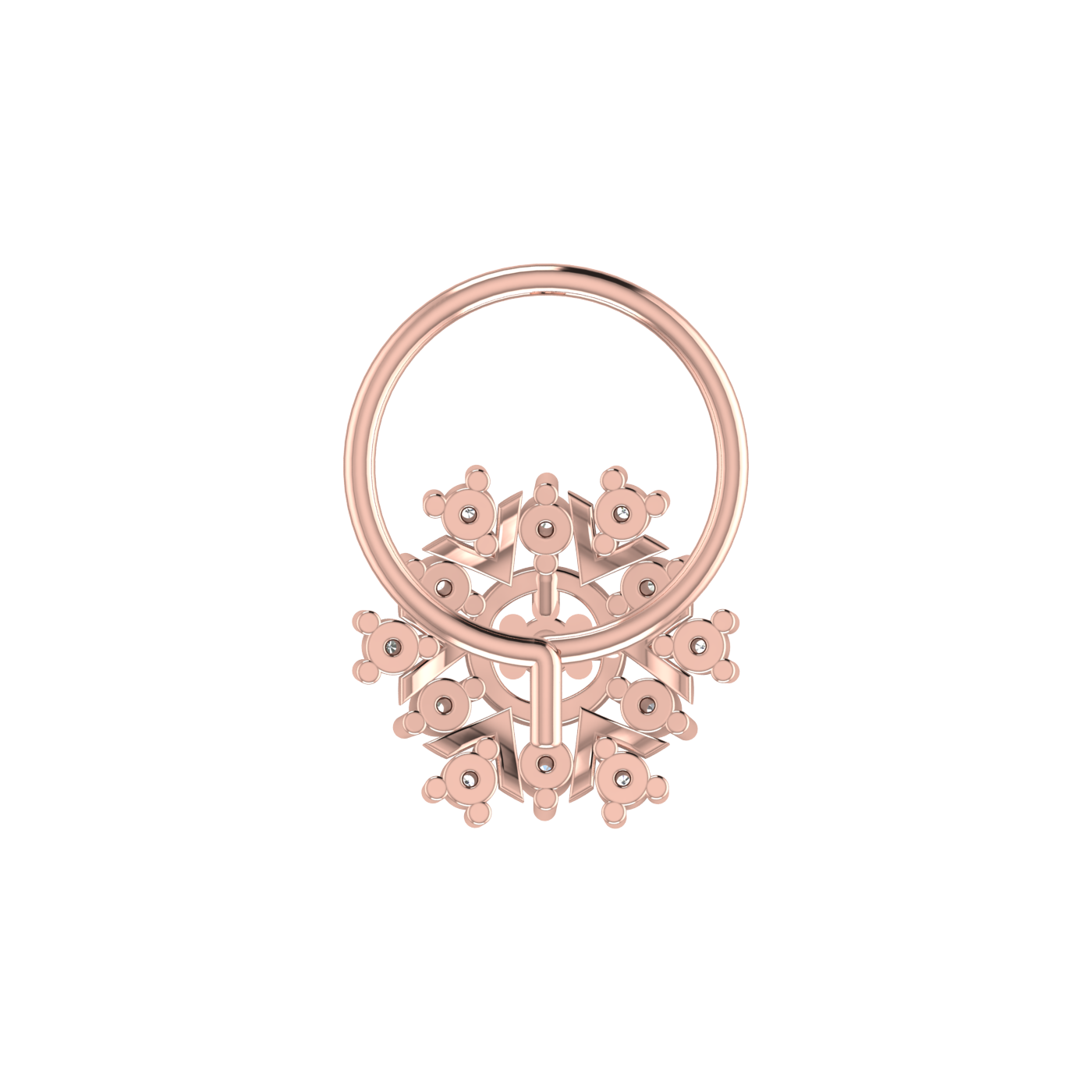 Celestial Mandala Divine Lotus — 0.07 Carat Lab Grown Diamond Nose Pin