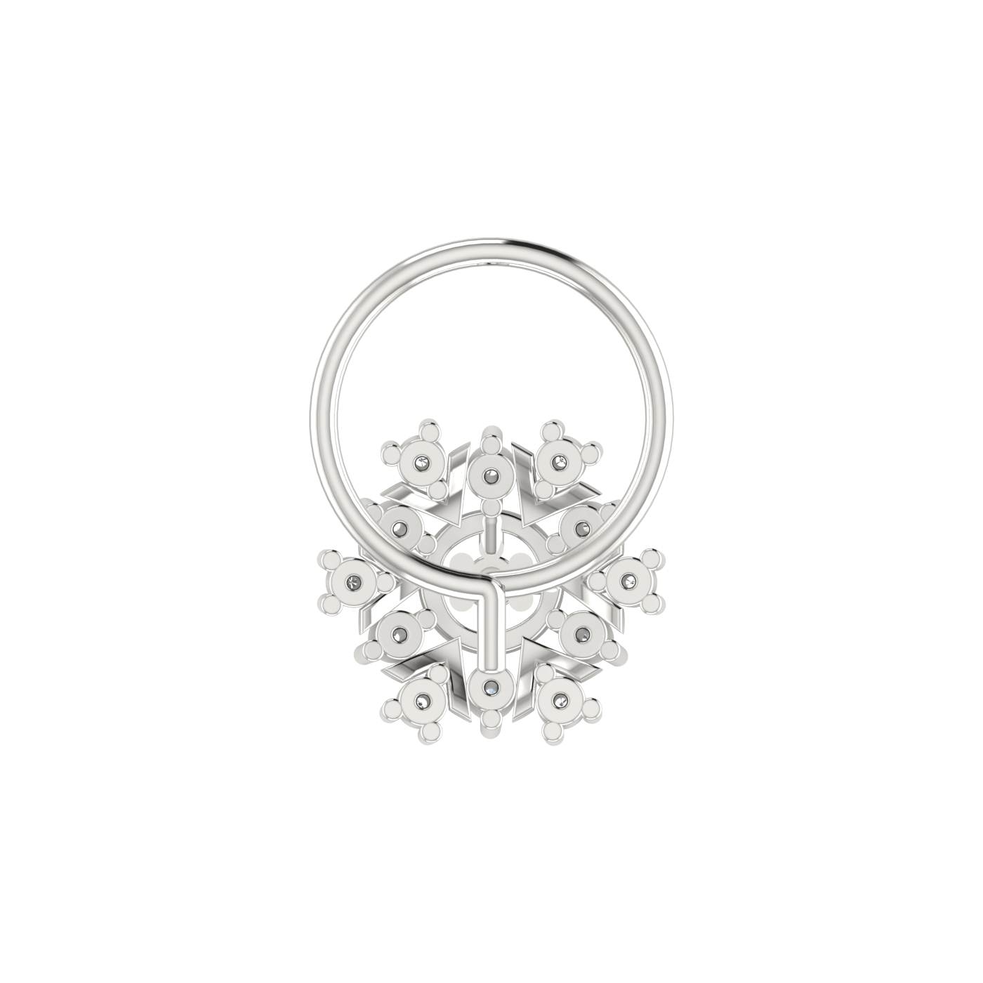 Celestial Mandala Divine Lotus — 0.07 Carat Lab Grown Diamond Nose Pin