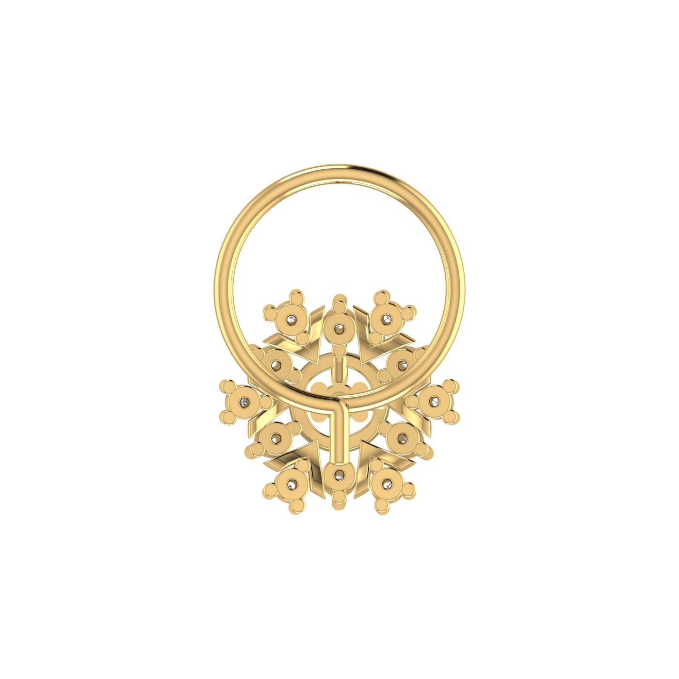 Celestial Mandala Divine Lotus — 0.07 Carat Lab Grown Diamond Nose Pin