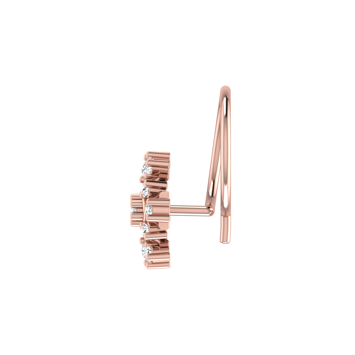 0.07 Carat Diamond Nose Pin – Brilliant HI Color, VS-SI Clarity.