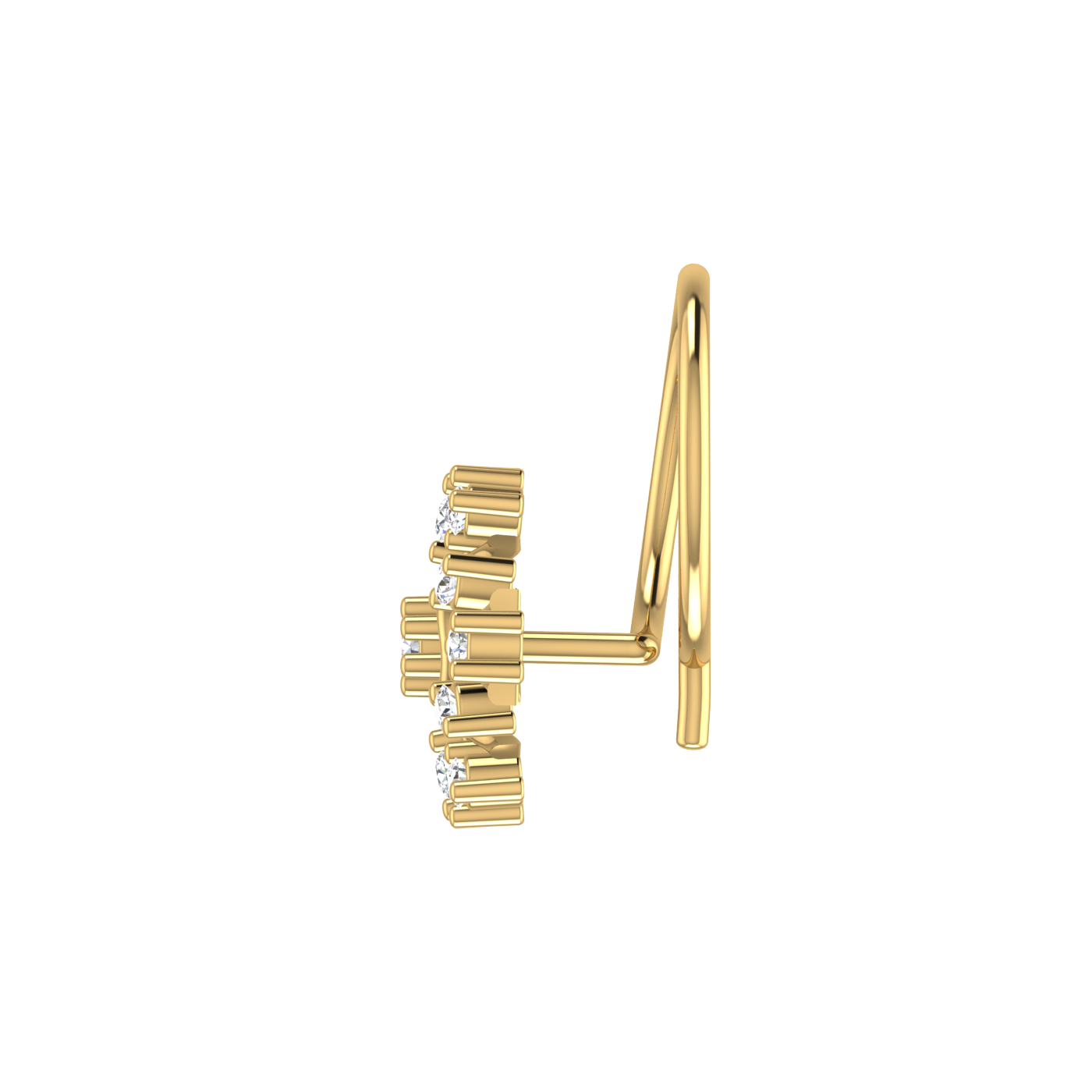 0.07 Carat Diamond Nose Pin – Brilliant HI Color, VS-SI Clarity.