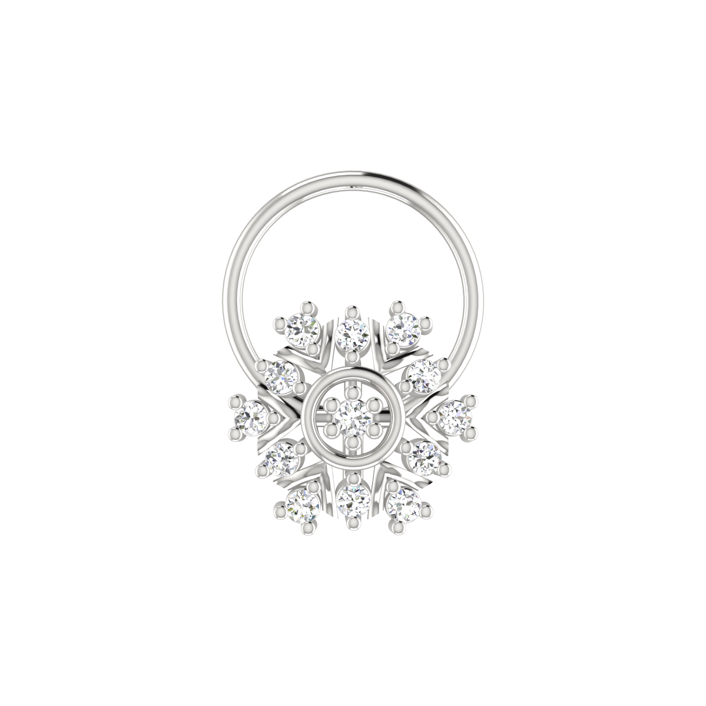 0.07 Carat Diamond Nose Pin – Brilliant HI Color, VS-SI Clarity.