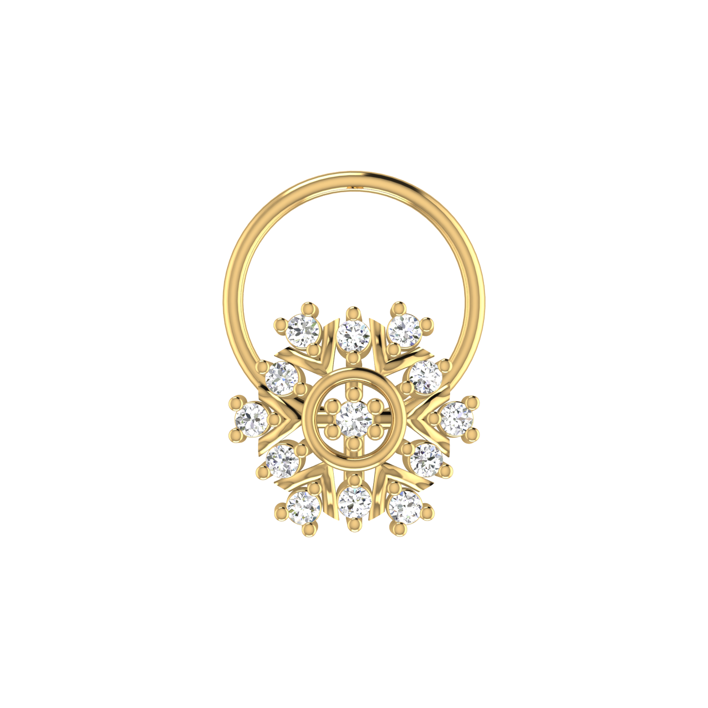 Celestial Mandala Divine Lotus — 0.07 Carat Lab Grown Diamond Nose Pin