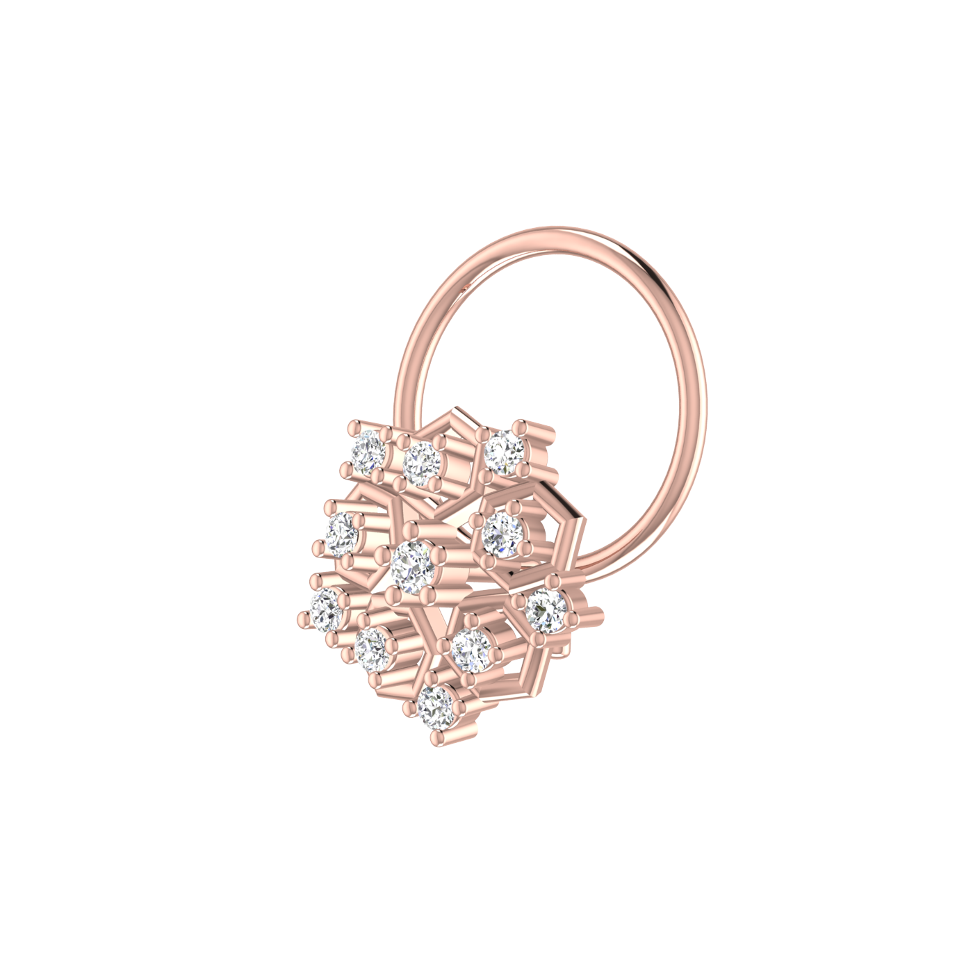 0.06 Carat Diamond Nose Pin – Brilliant HI Color, VS-SI Clarity.