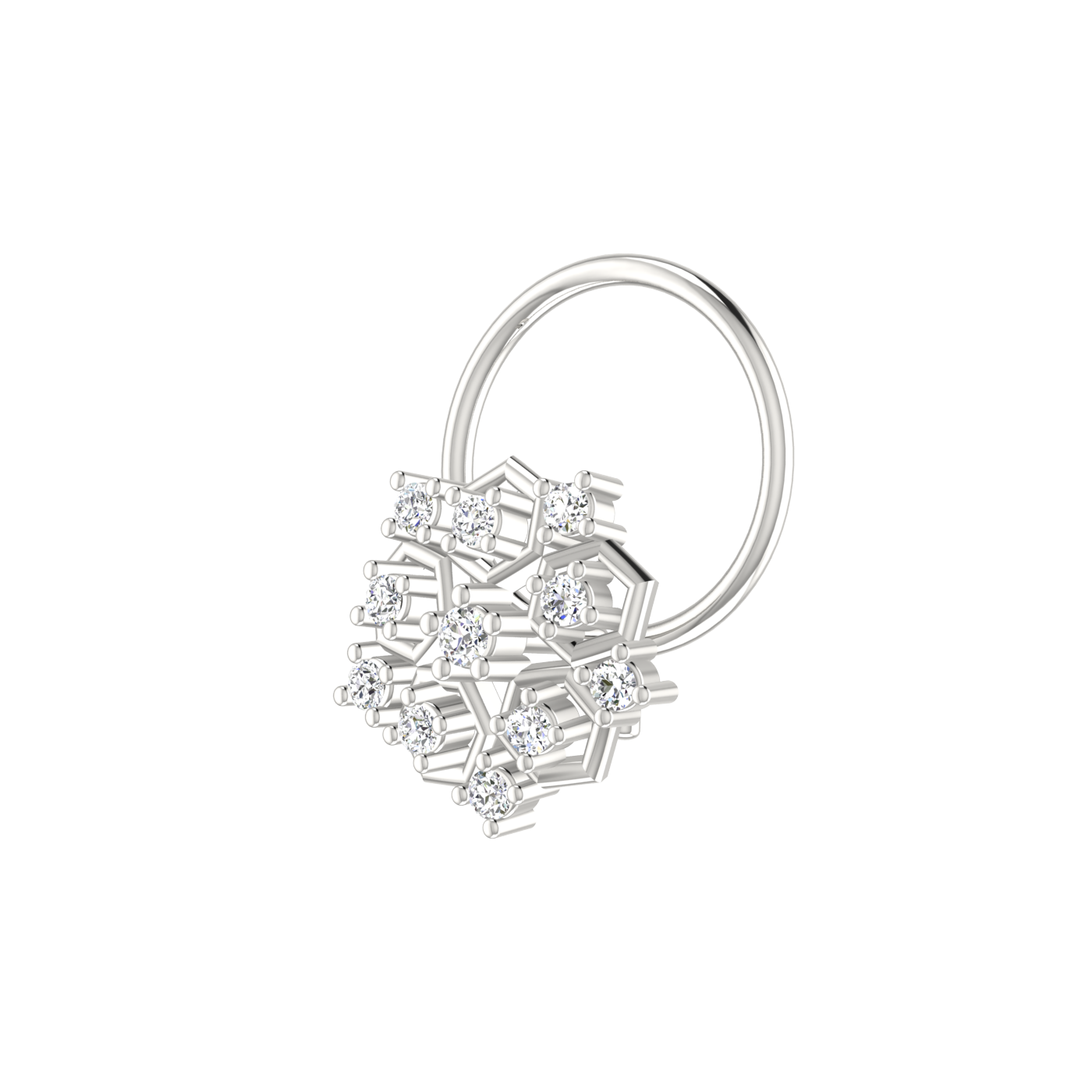 0.06 Carat Diamond Nose Pin – Brilliant HI Color, VS-SI Clarity.