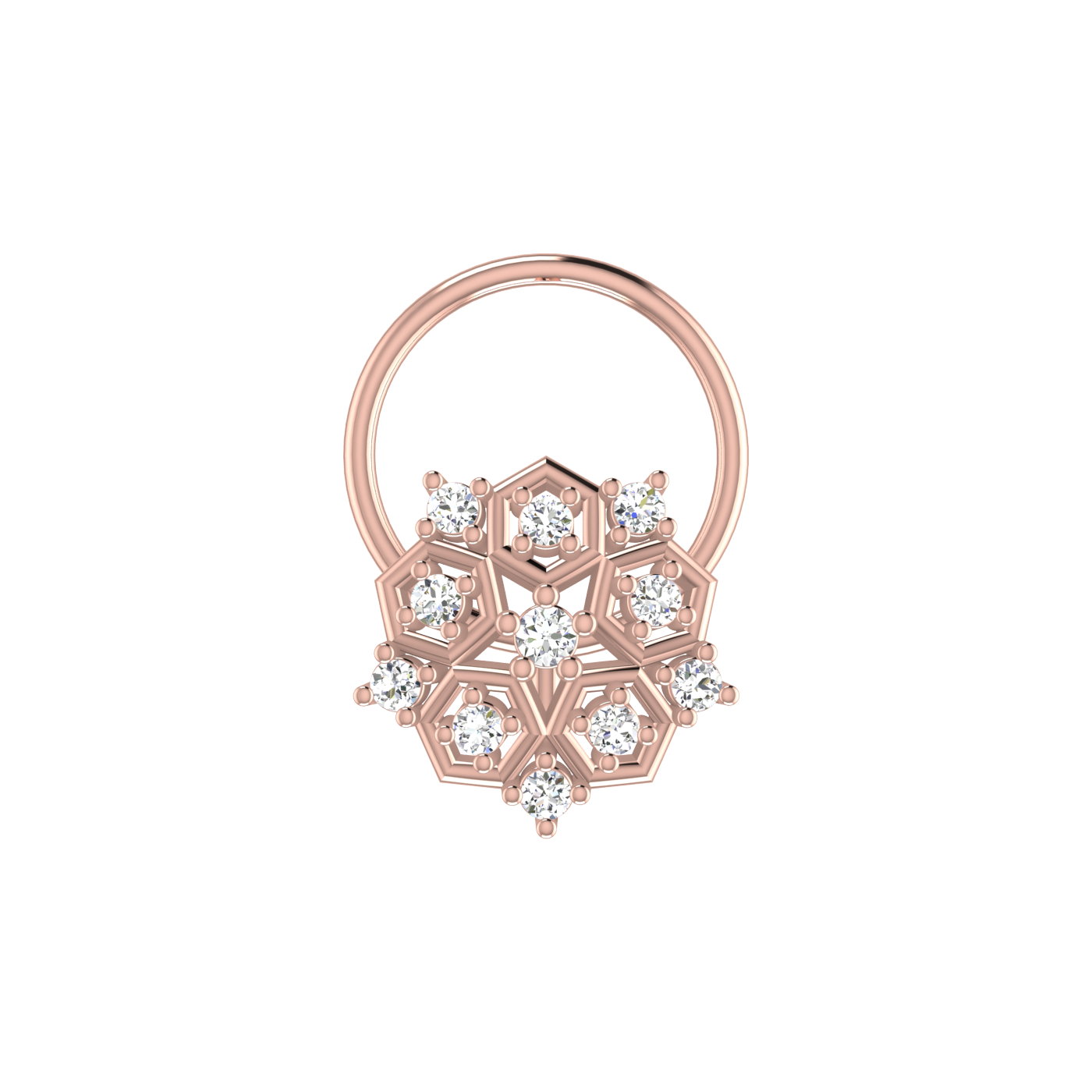 0.06 Carat Diamond Nose Pin – Brilliant HI Color, VS-SI Clarity.