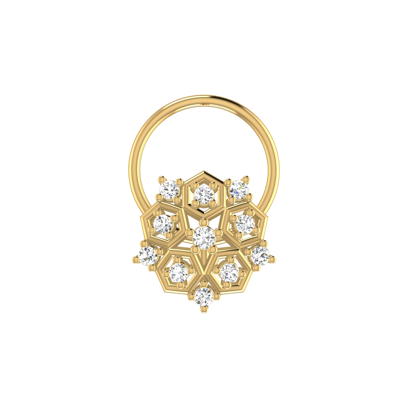 0.06 Carat Diamond Nose Pin – Brilliant HI Color, VS-SI Clarity.