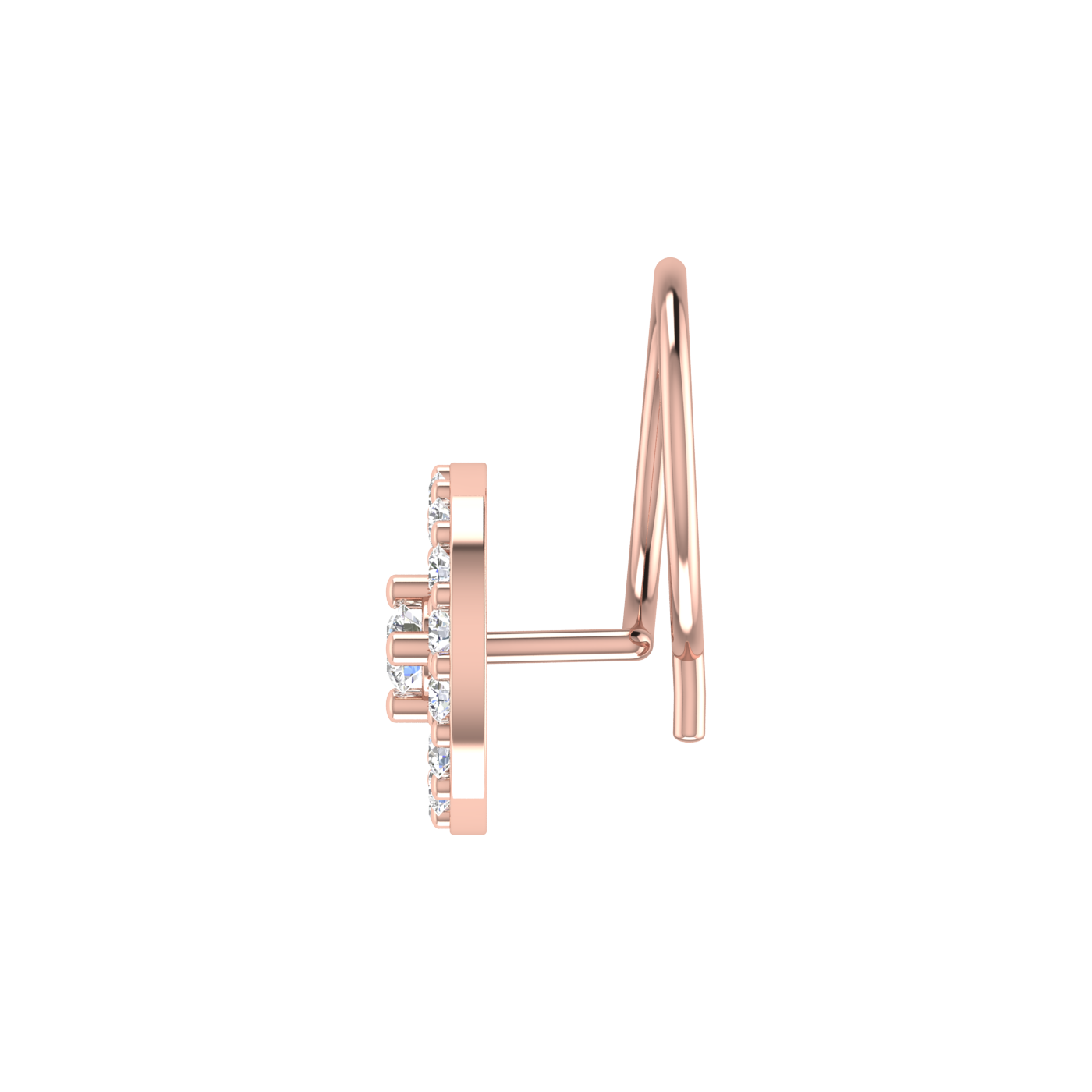 0.13 Carat Natural Diamond Nose Pin - HI Color, VS-SI Clarity.