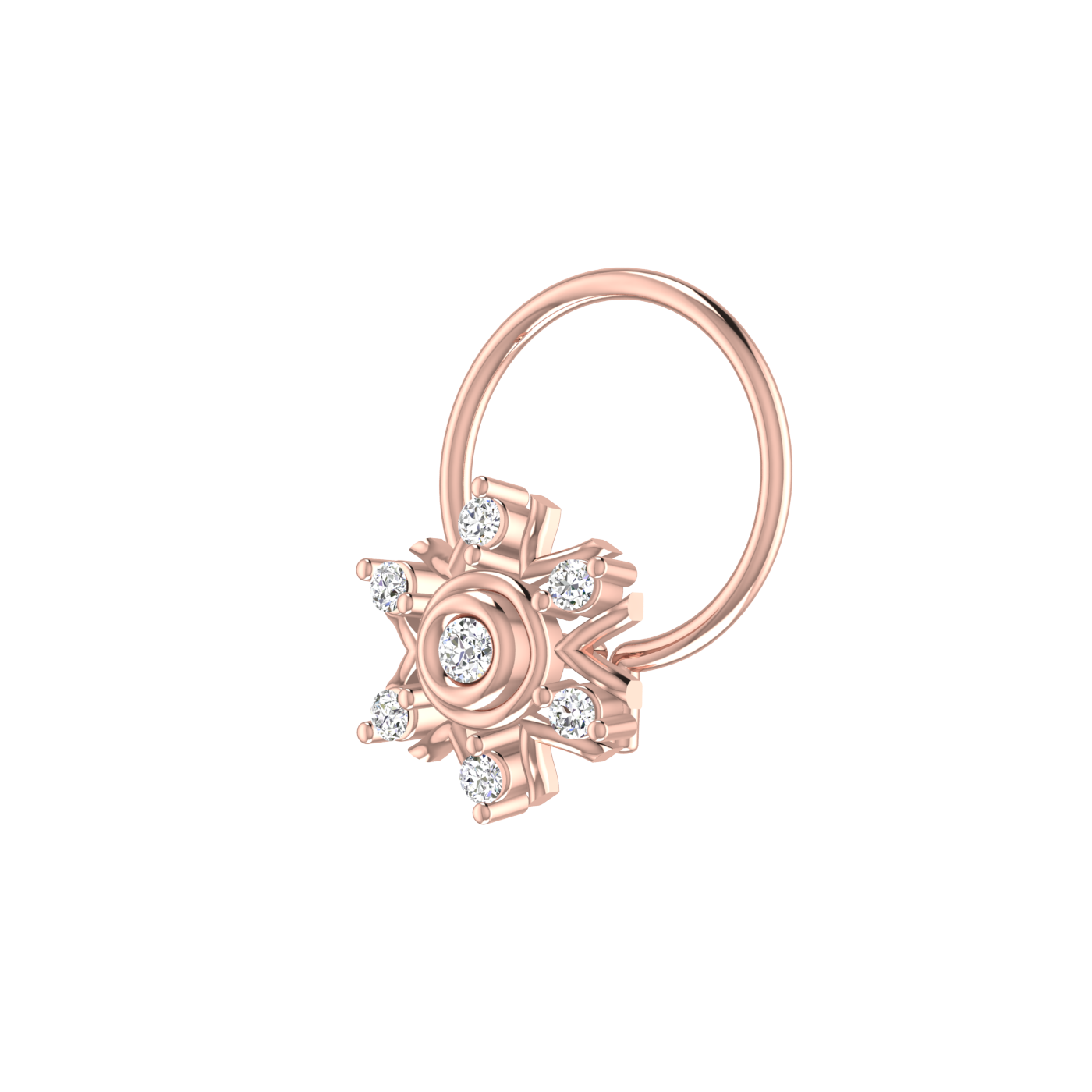 0.04 Carat Diamond Nose Pin – Brilliant HI Color, VS-SI Clarity.