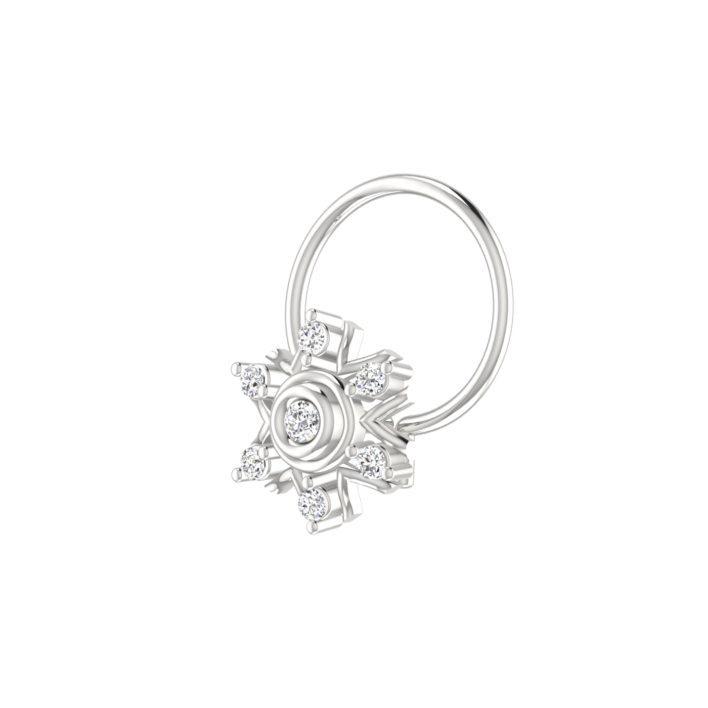 0.04 Carat Diamond Nose Pin – Brilliant HI Color, VS-SI Clarity.