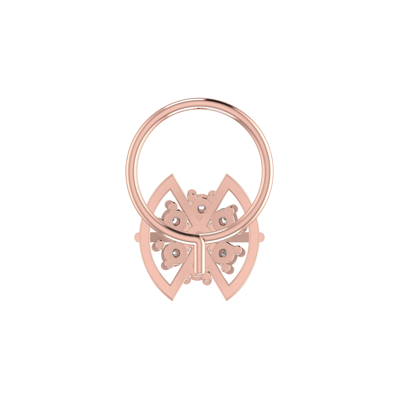 0.06 Carat Diamond Nose Pin – Brilliant HI Color, VS-SI Clarity.