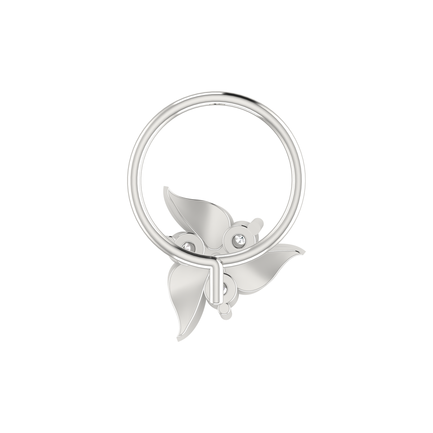 14K Gold Blossom Grace 0.05ct Lab Grown Diamond Nose Pin