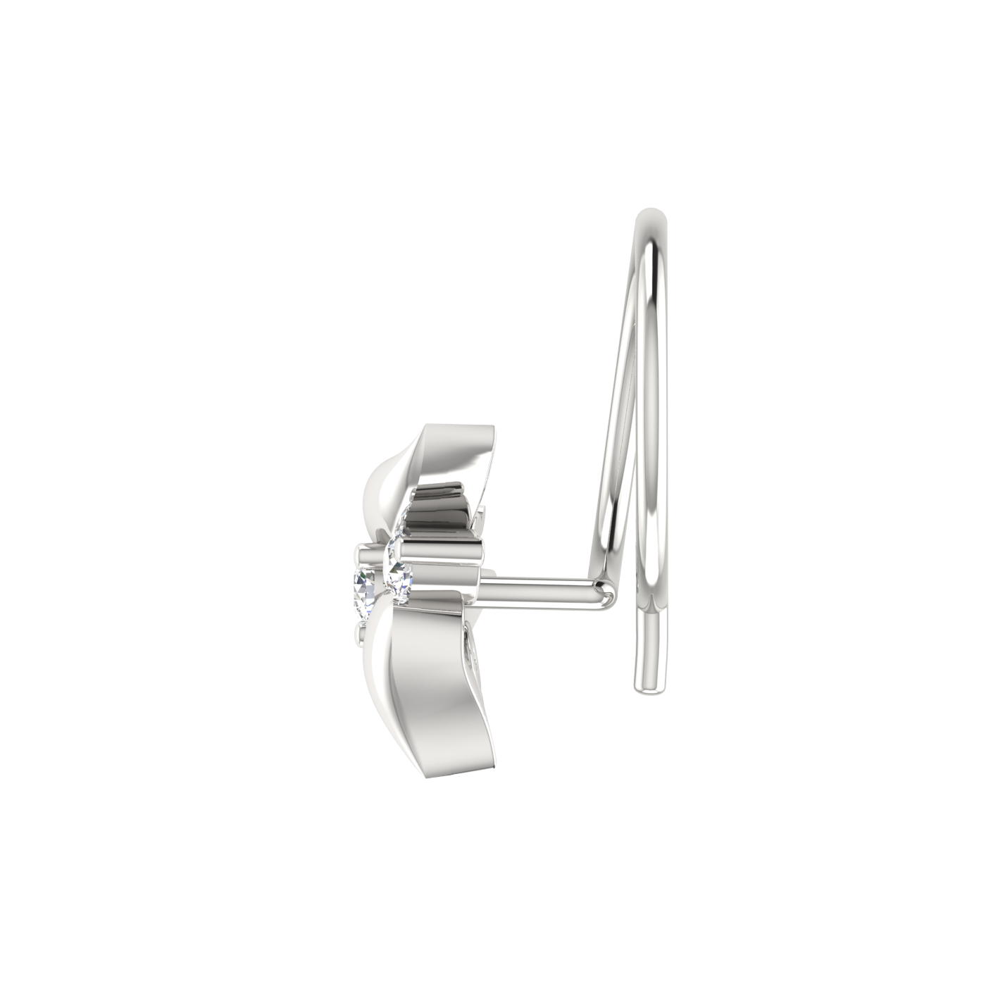 14K Gold Blossom Grace 0.05ct Lab Grown Diamond Nose Pin