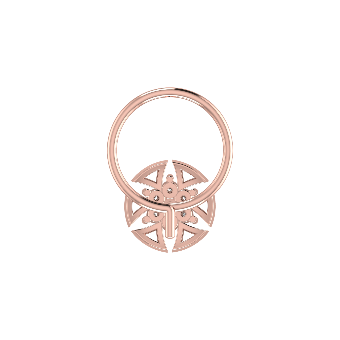 Shimmering 0.03 Ct Diamond Nose Pin | HI Color | VS-SI Clarity | A Touch of Luxury.