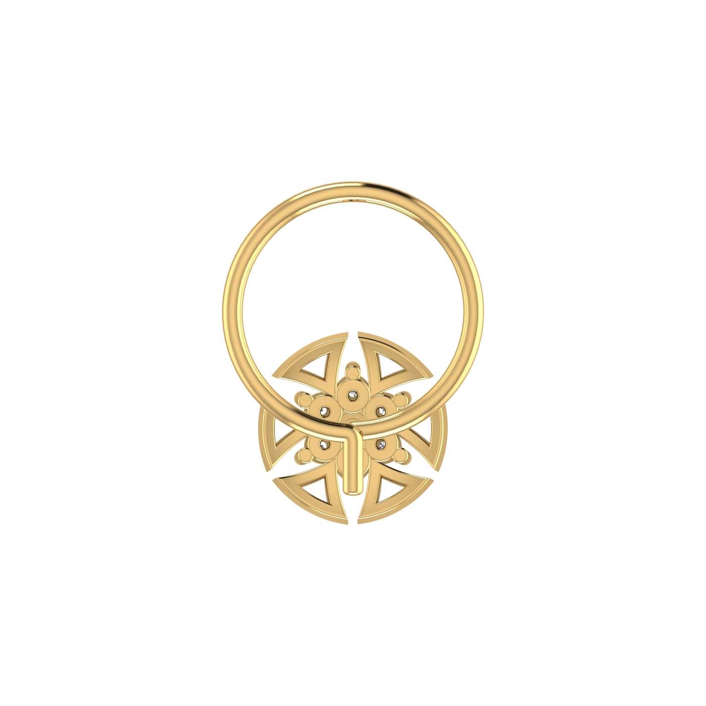 Shimmering 0.03 Ct Diamond Nose Pin | HI Color | VS-SI Clarity | A Touch of Luxury.