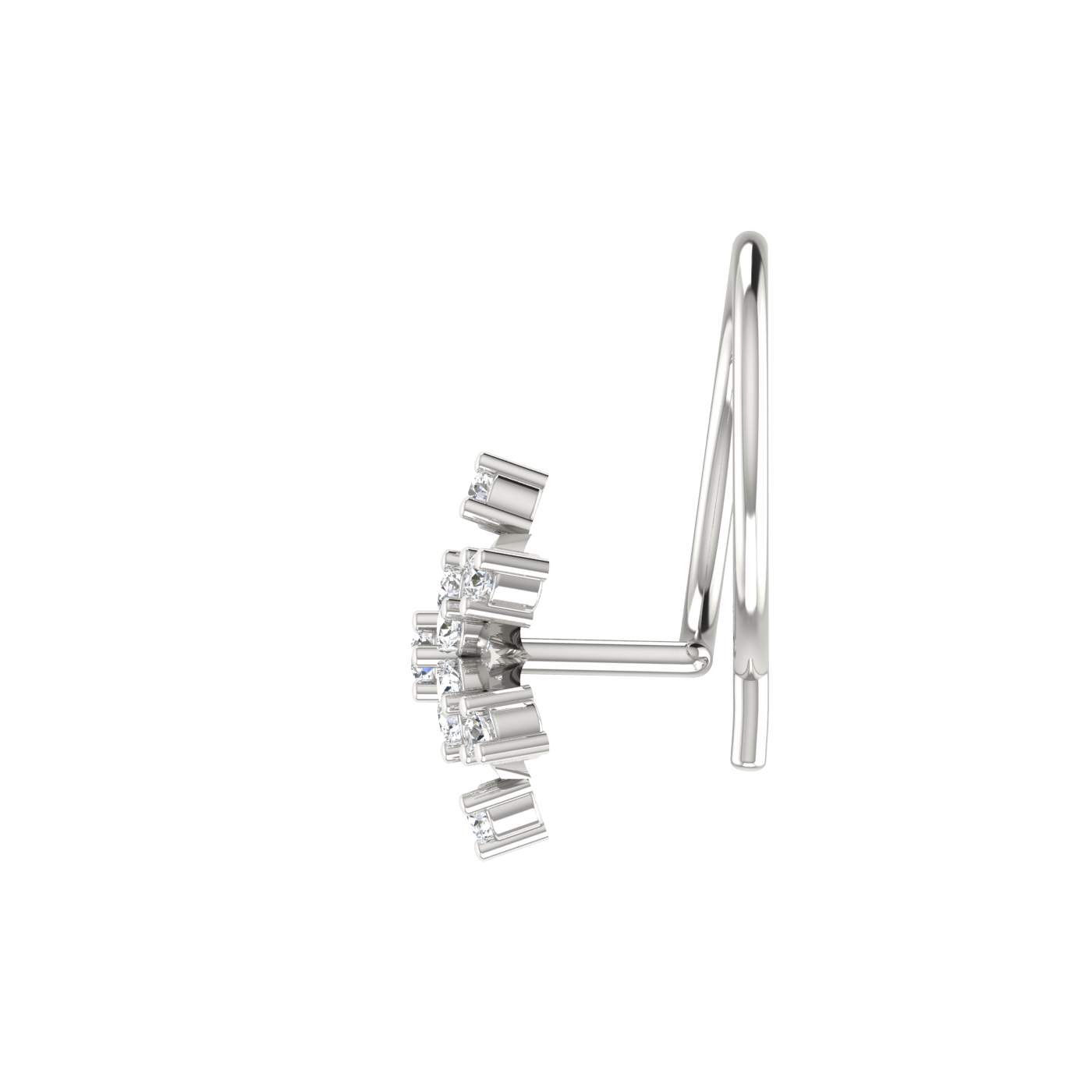 0.05 Carat Natural Diamond Nose Pin | Elegant HI Color, VS-SI Clarity.