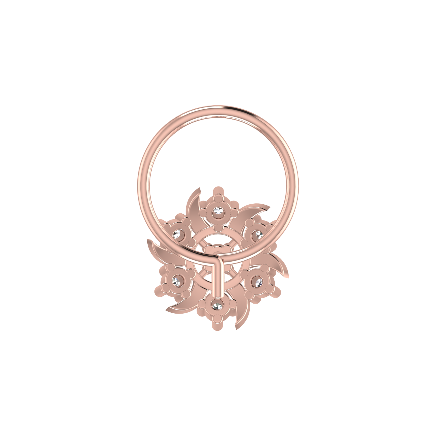 Sophisticated Natural Diamond Nose Pin 0.06 Carat | HI Color, VS-SI Clarity.